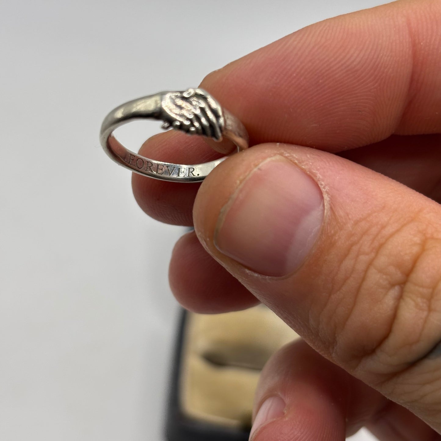 Silver Handshake Ring