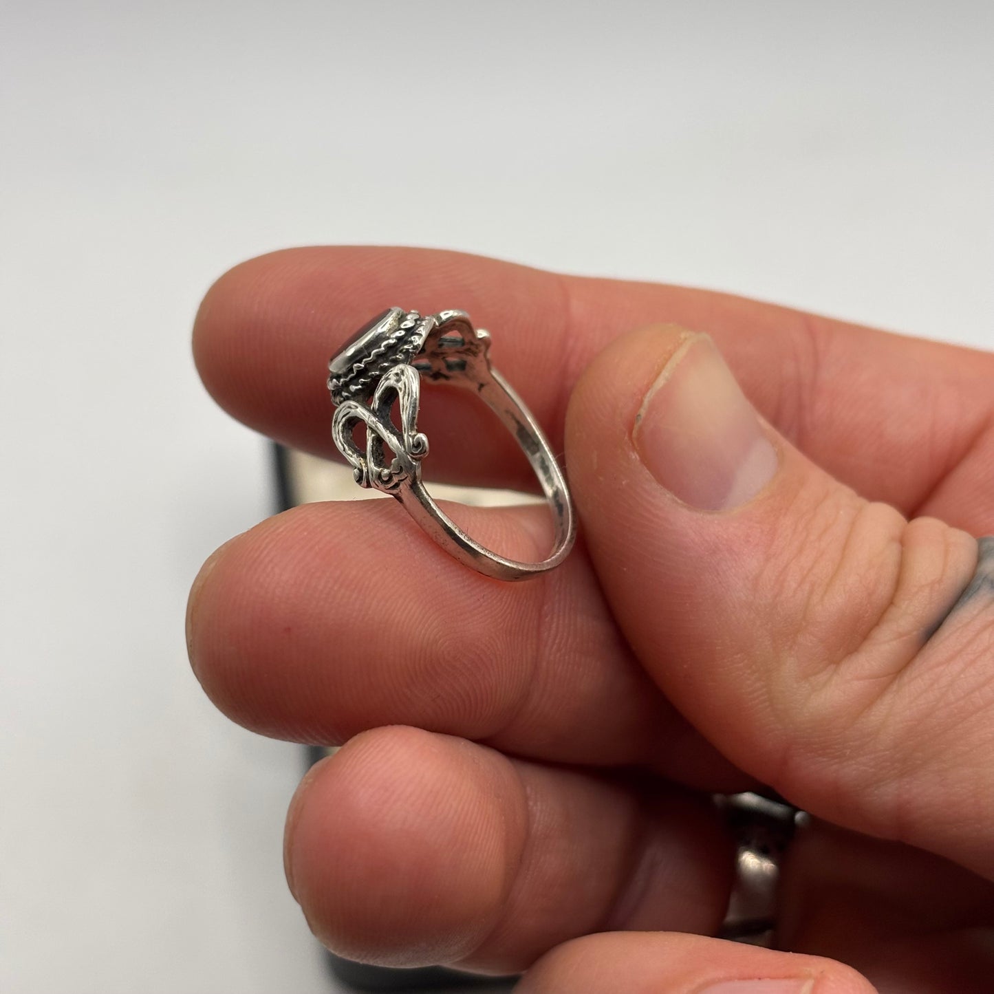 Silver Onyx Ring (Q)