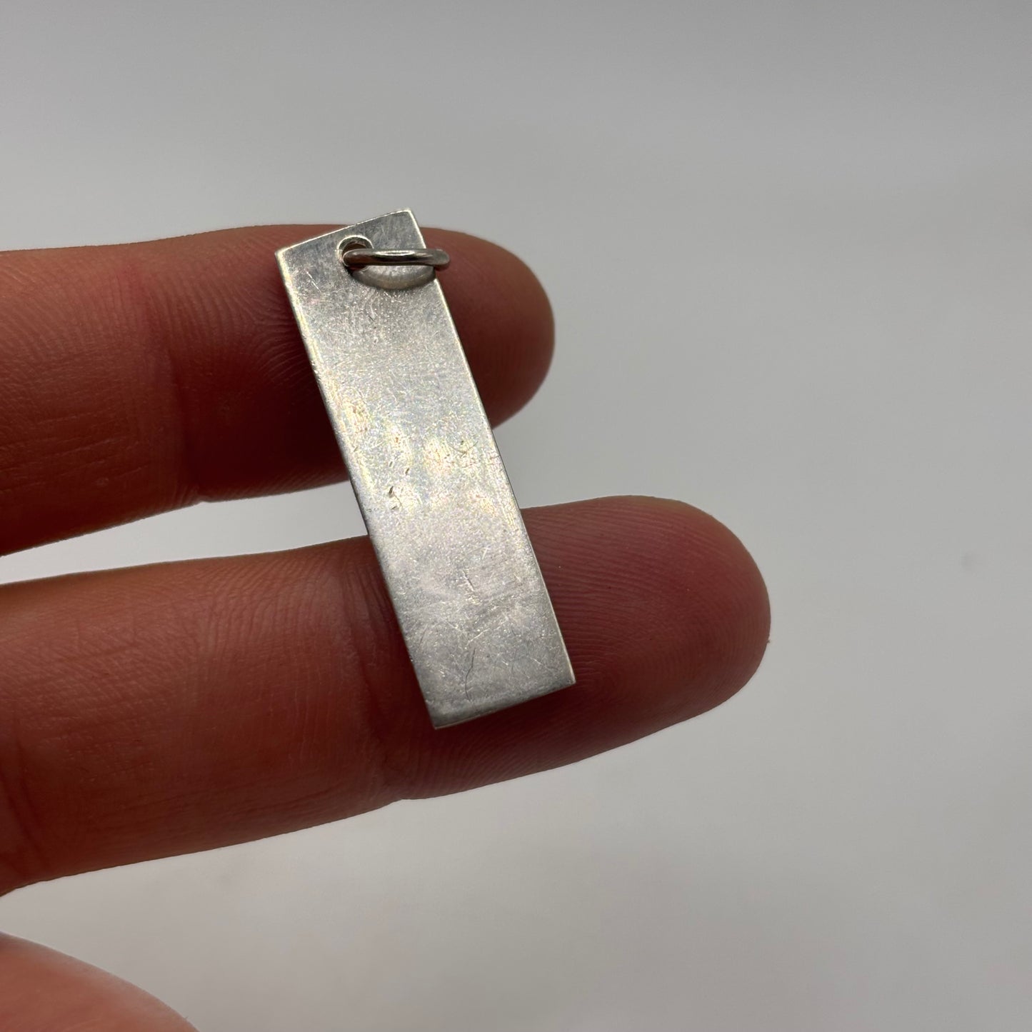 Silver Tag Ingot Pendant