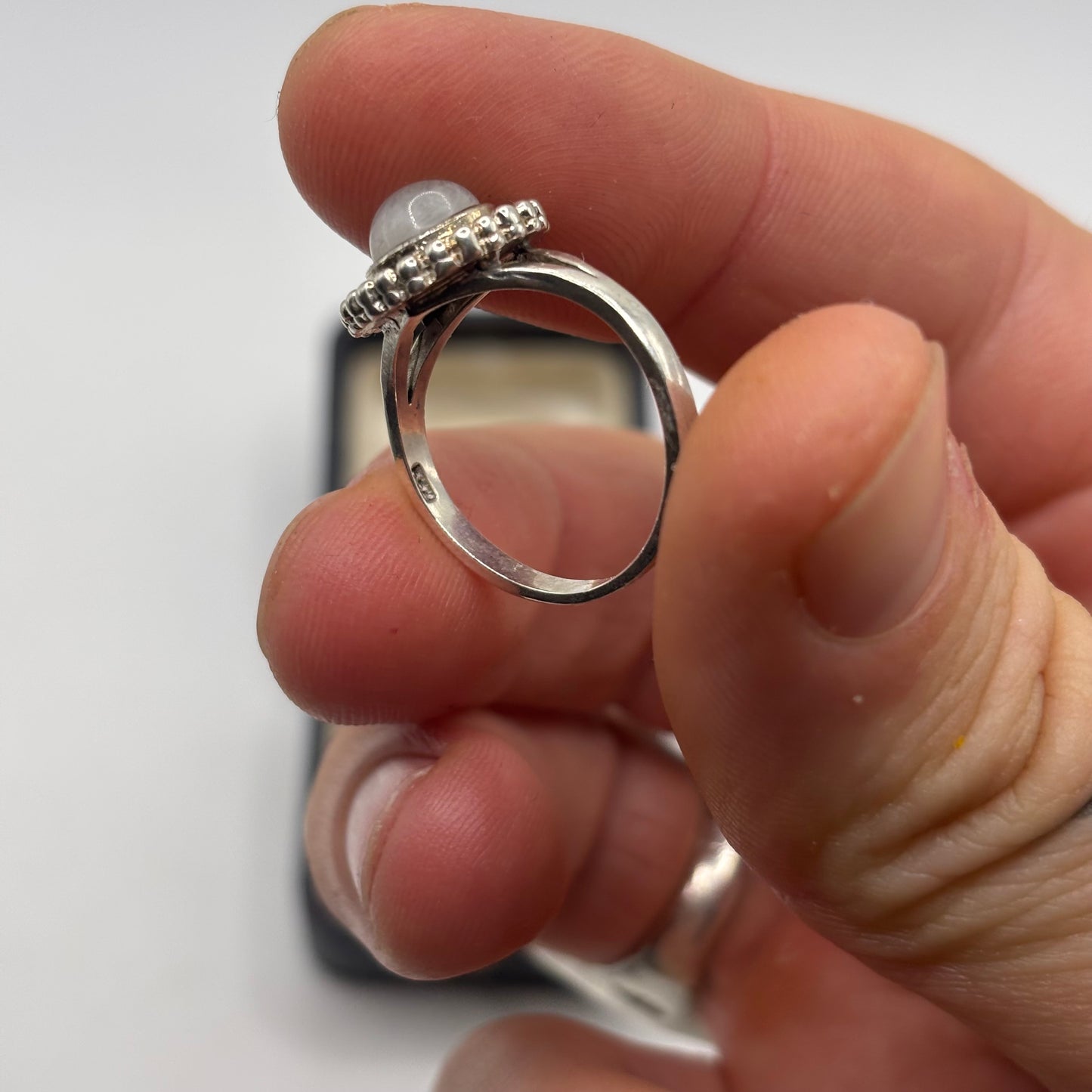 Silver Moonstone Ring