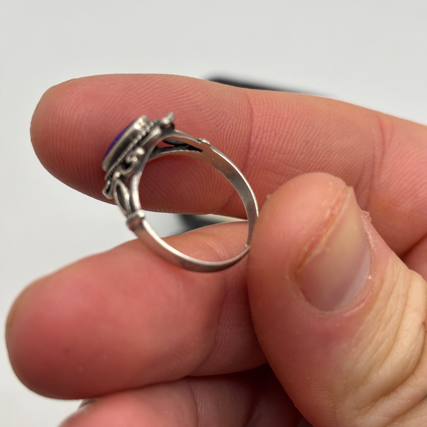 Silver Lapis Ring (L)