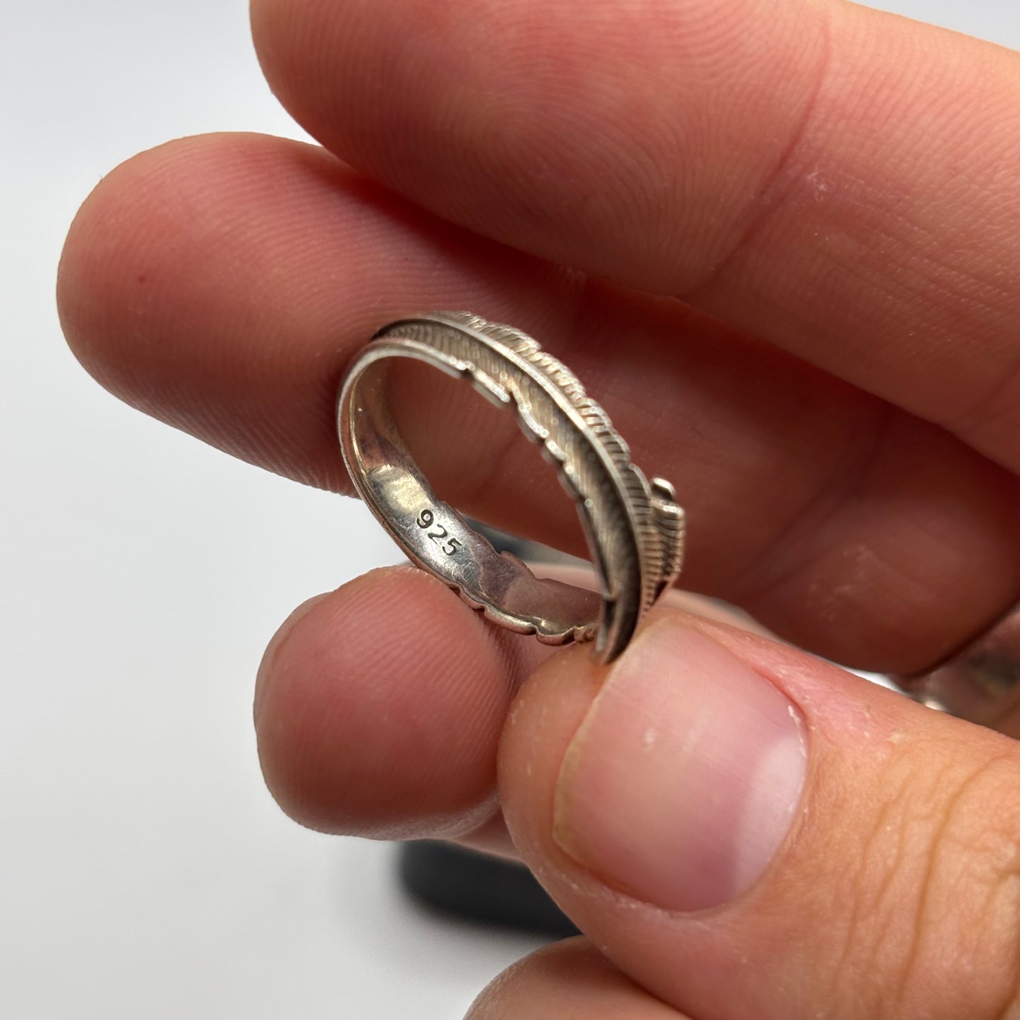Silver Feather Ring
