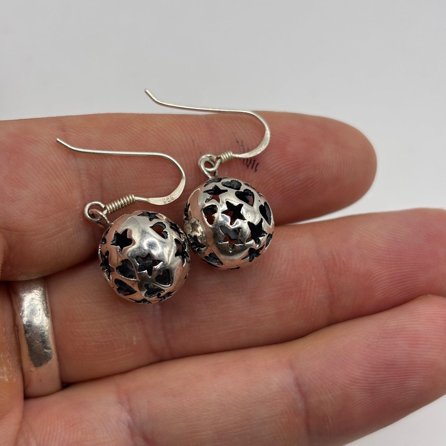 Silver Stars & Hearts Earrings