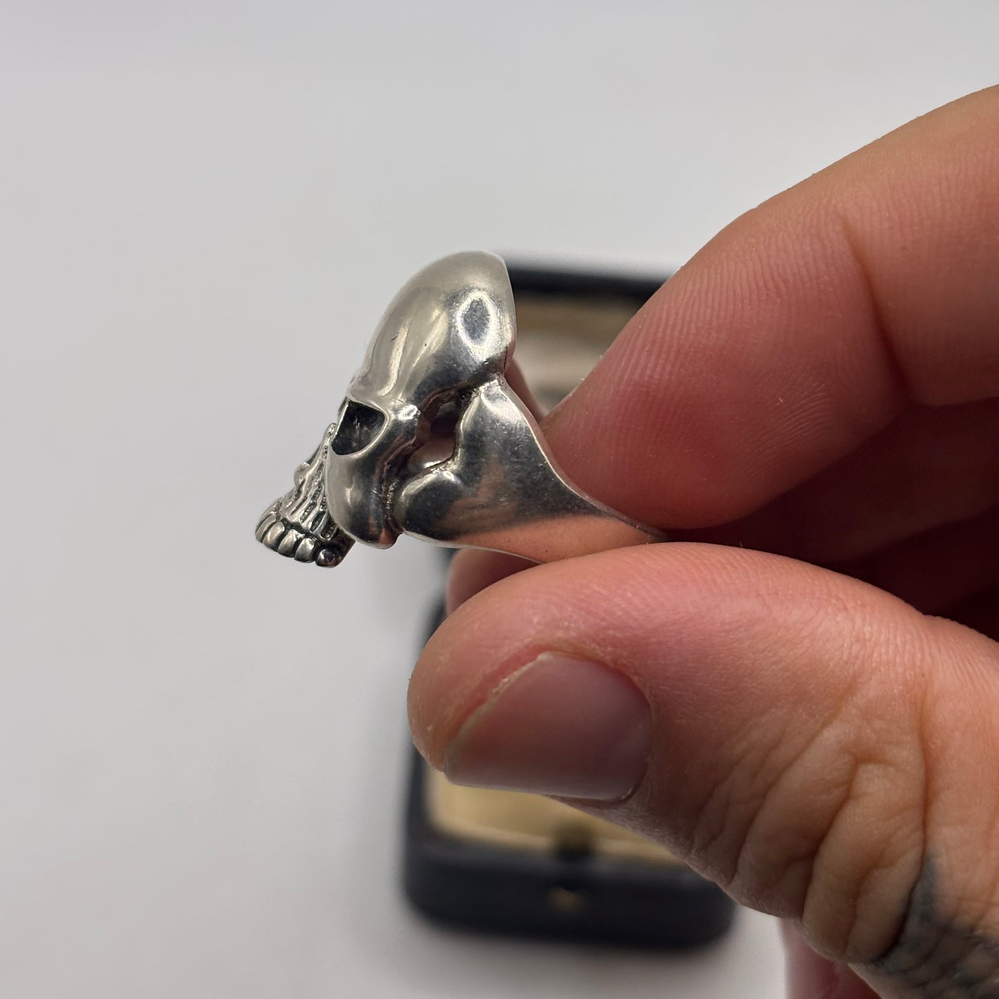 Silver Heavy Skull Ring