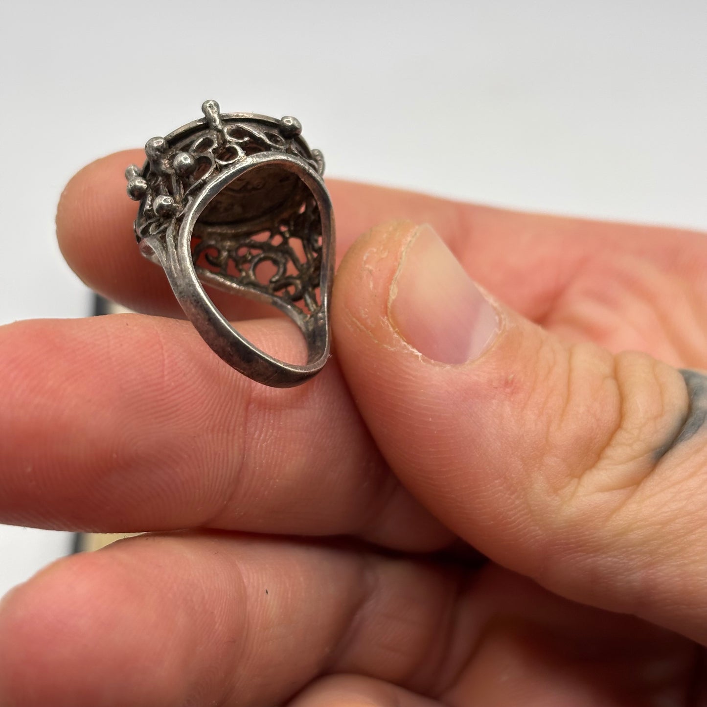 Silver Vintage 1916 Coin Ring