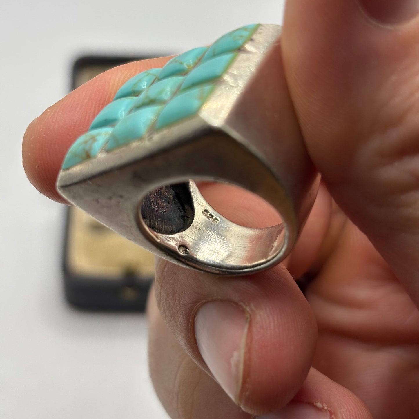 Huge Silver Turquoise Ring (27g!)