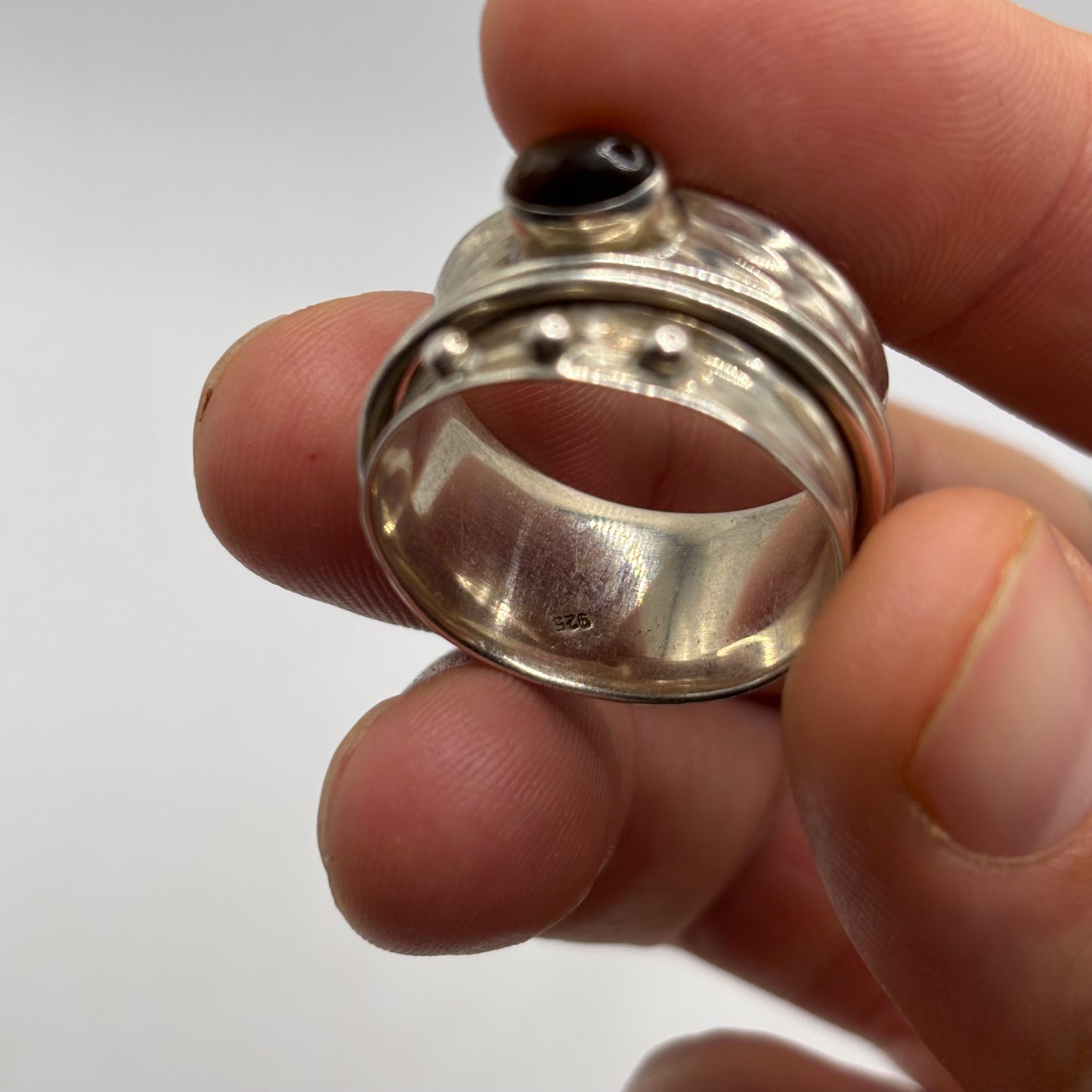 Silver Tigereye Spinner Ring