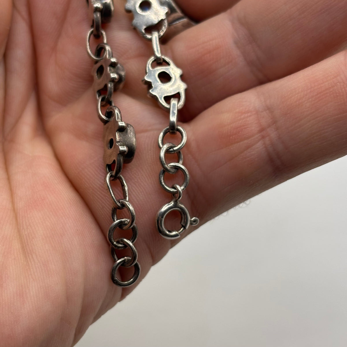 Silver 7.5”-8” Moonstone Bracelet
