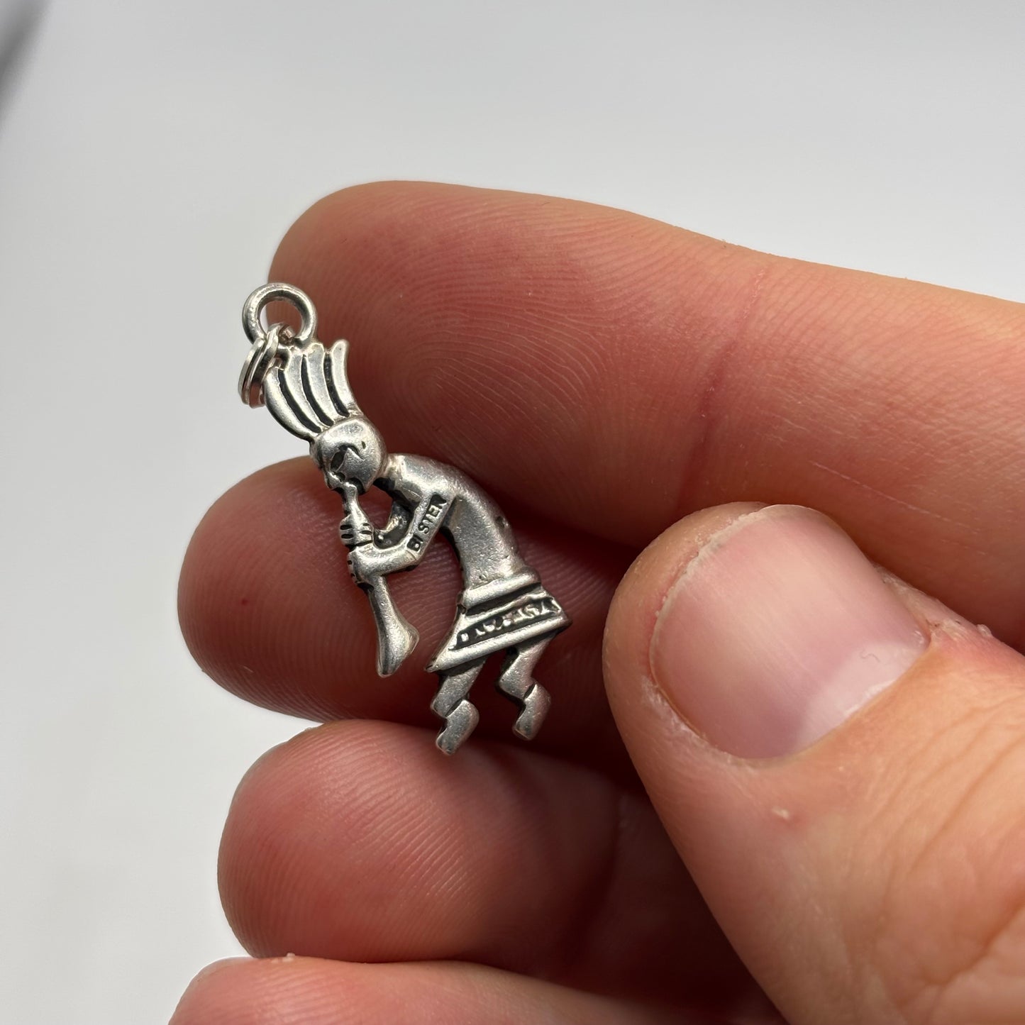 Silver Native American Kokopelli Pendant