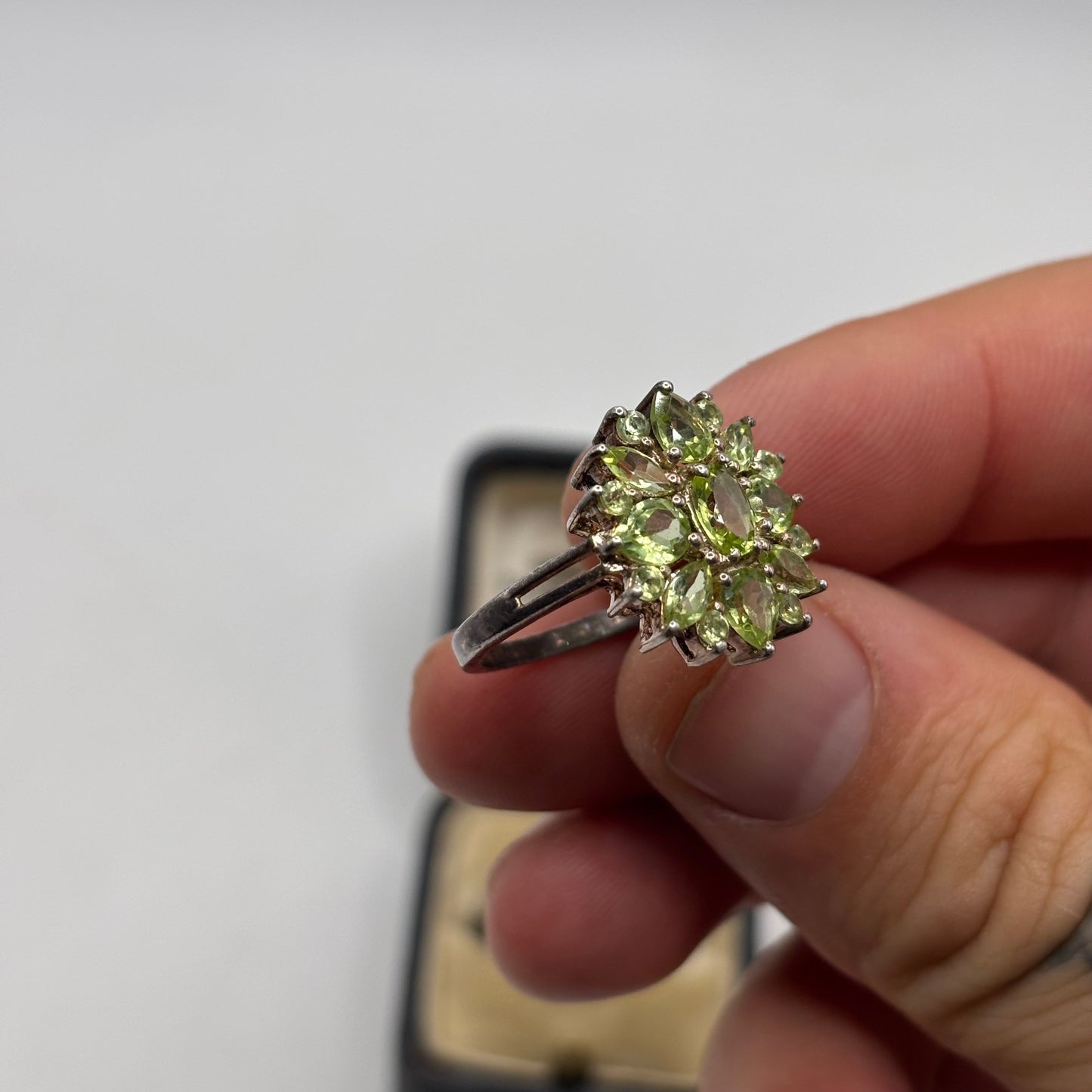 Silver Peridot Ring
