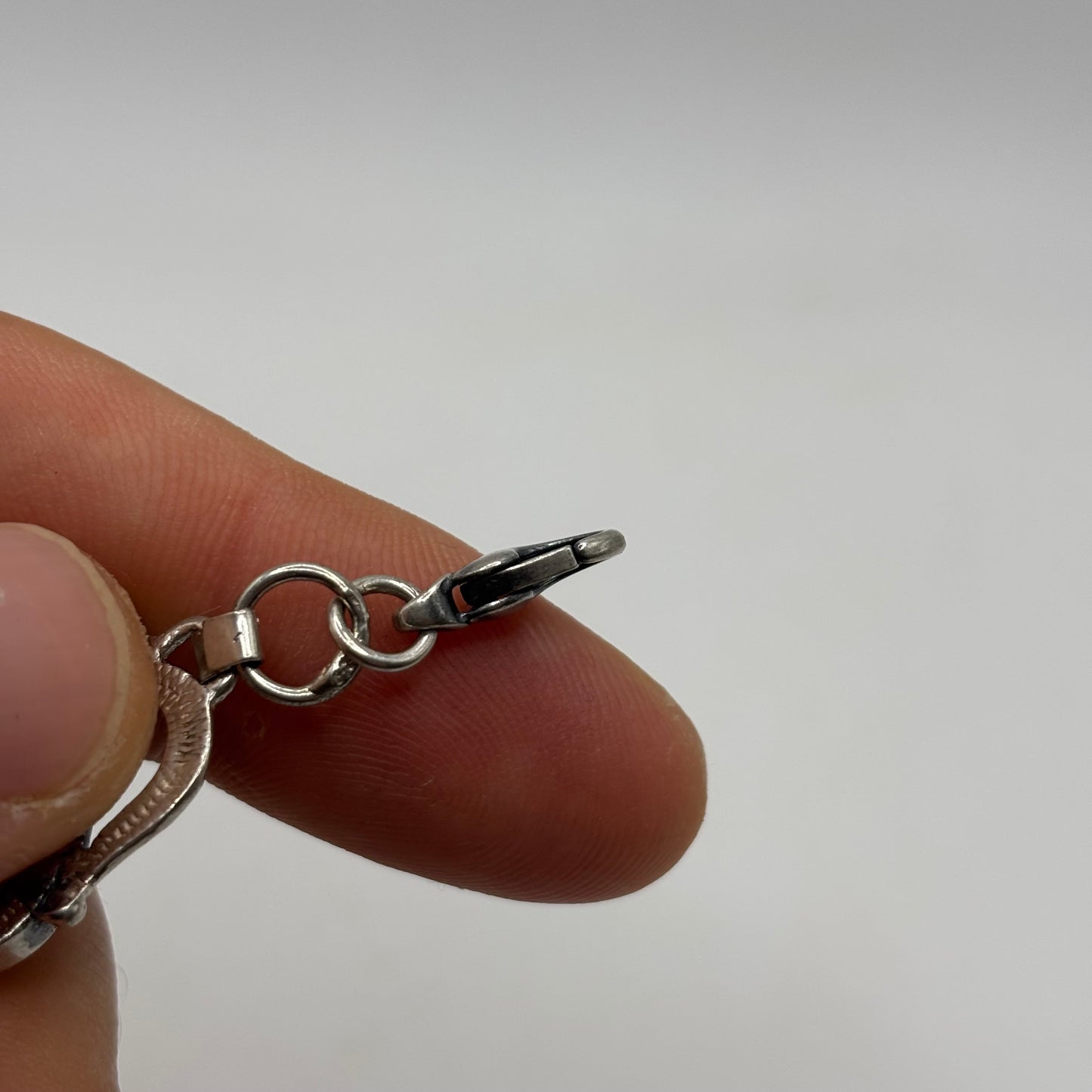 Silver 8” Amber Bracelet