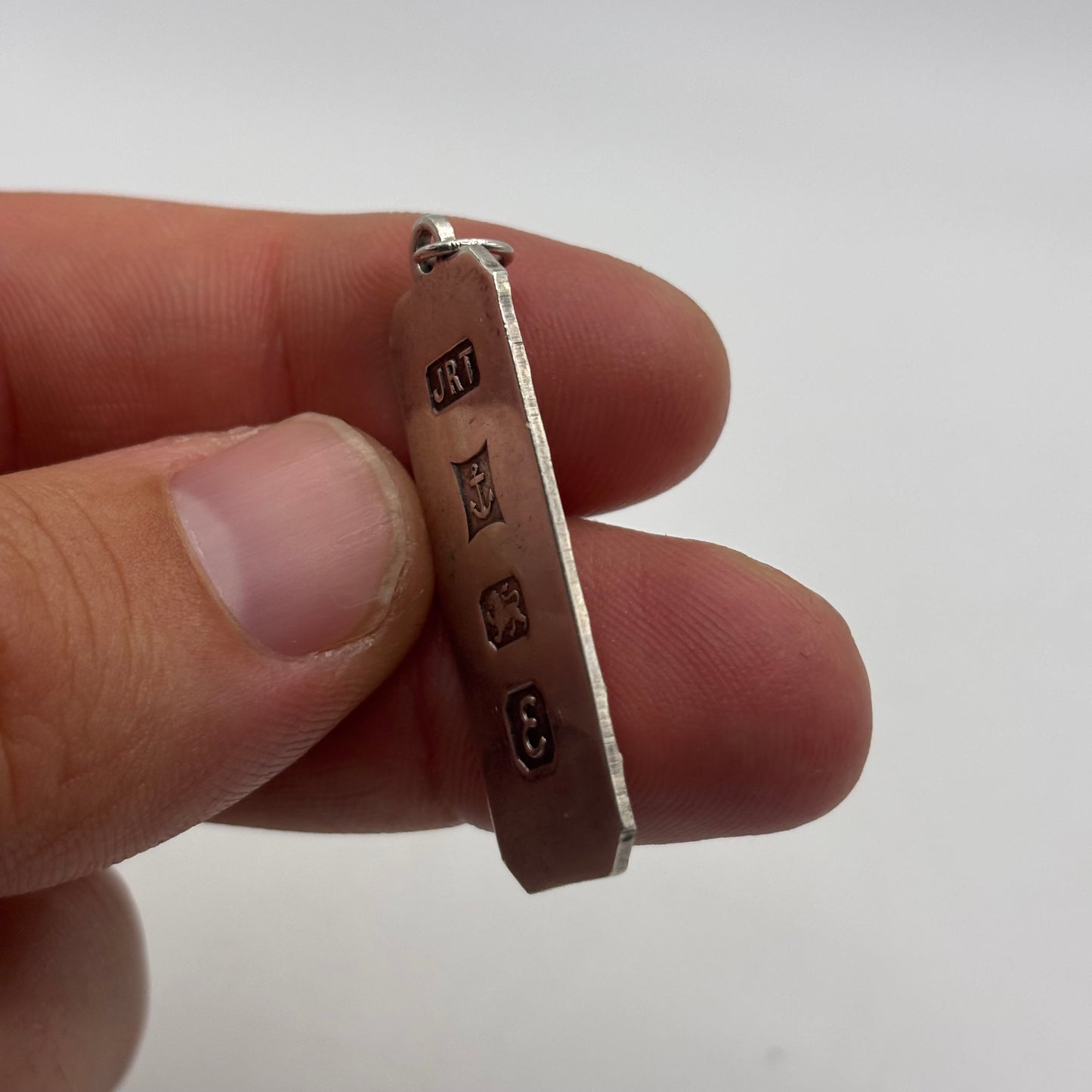 Silver Detailed Bird Ingot Pendant