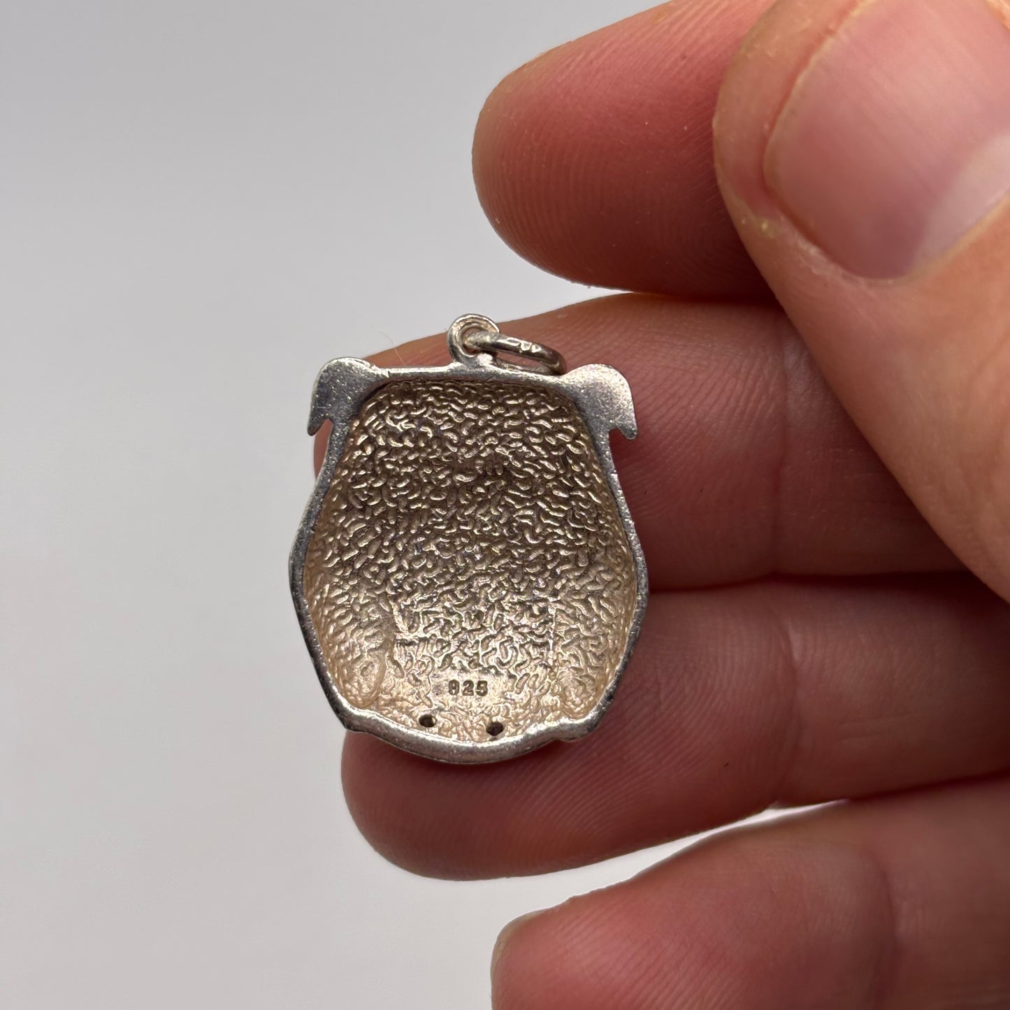 Silver British Bulldog Pendant
