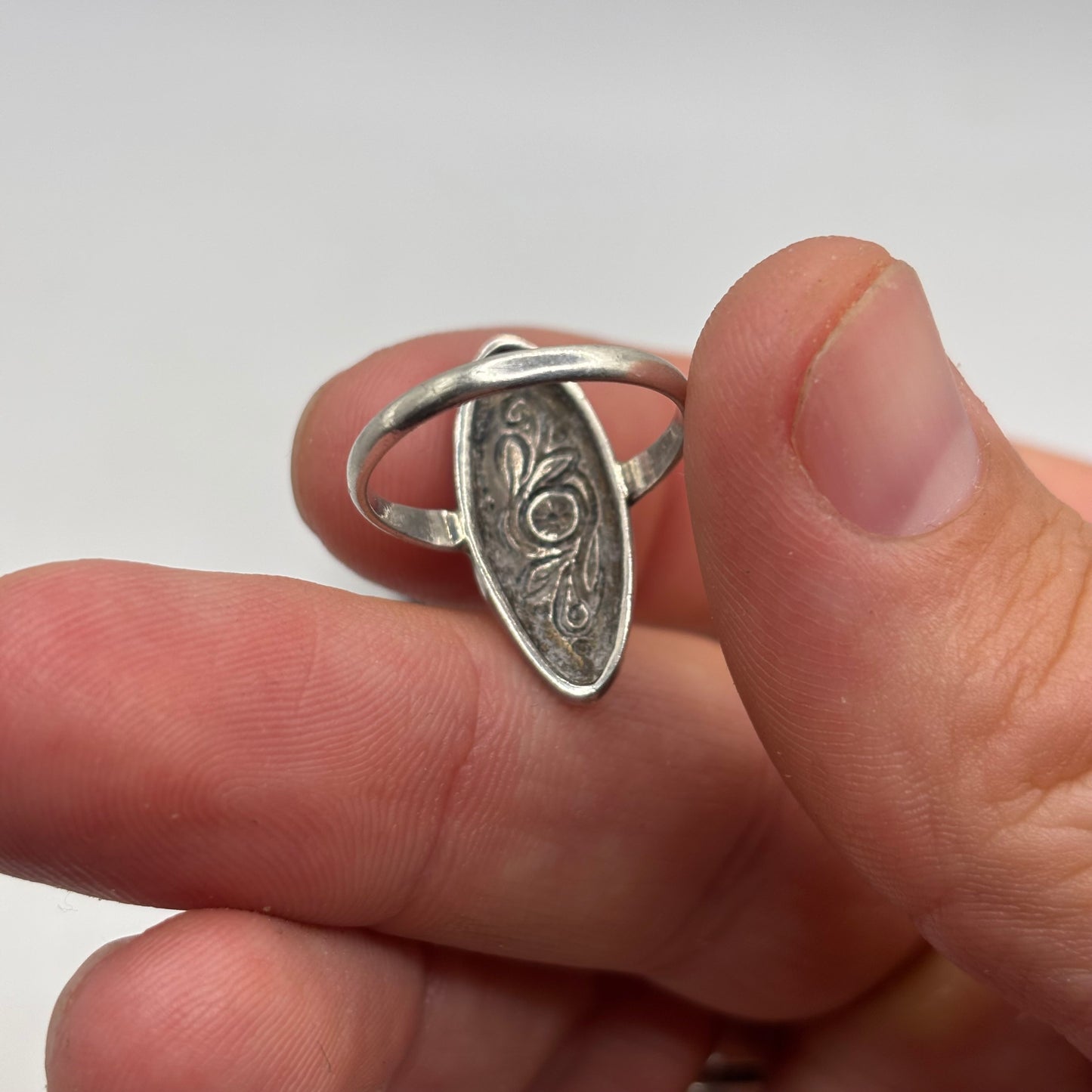 Silver Vintage Carnelian Ring (M 1/2)