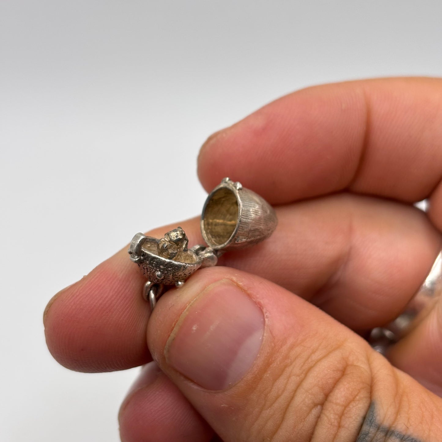 Silver Novelty Acorn Pendant