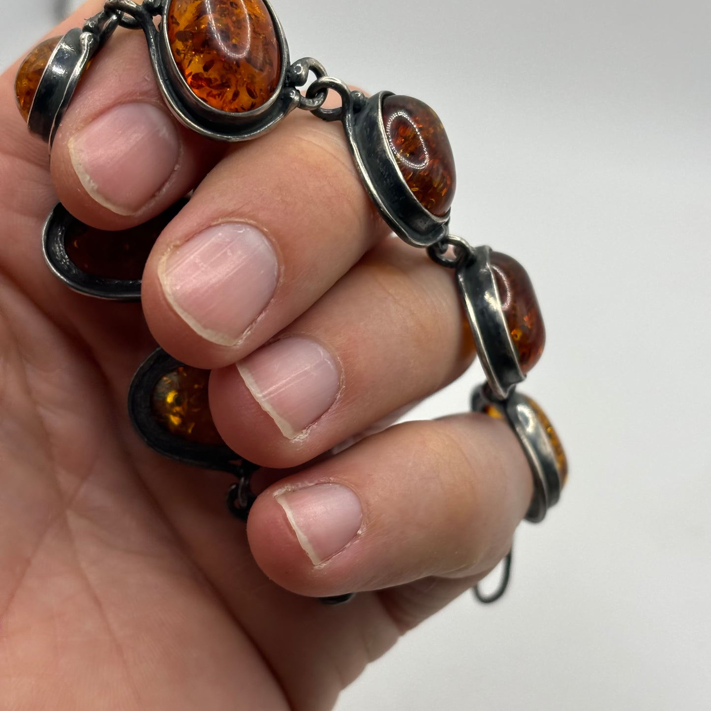 Large Amber 8” Bracelet