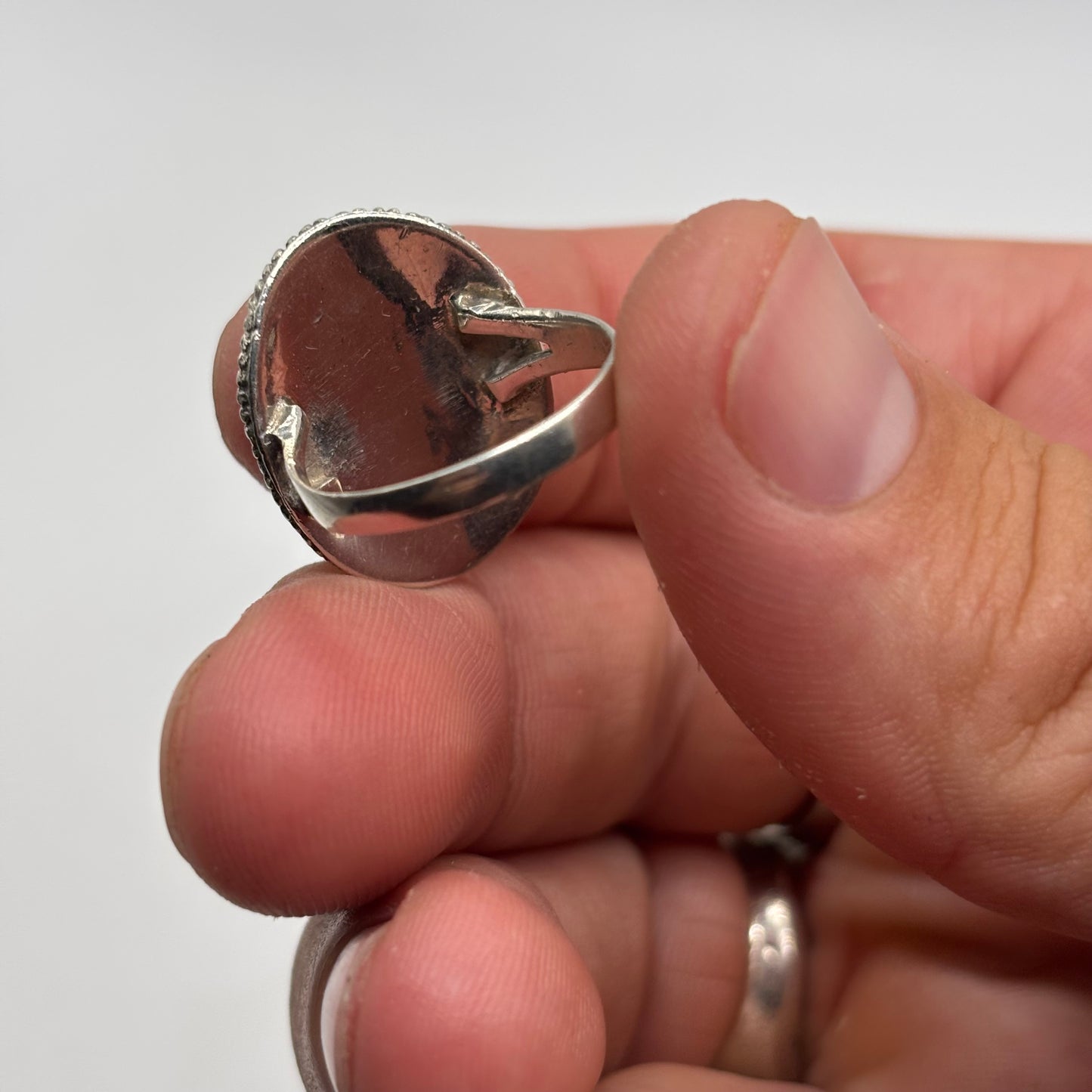 Silver Pearl Ring (L)
