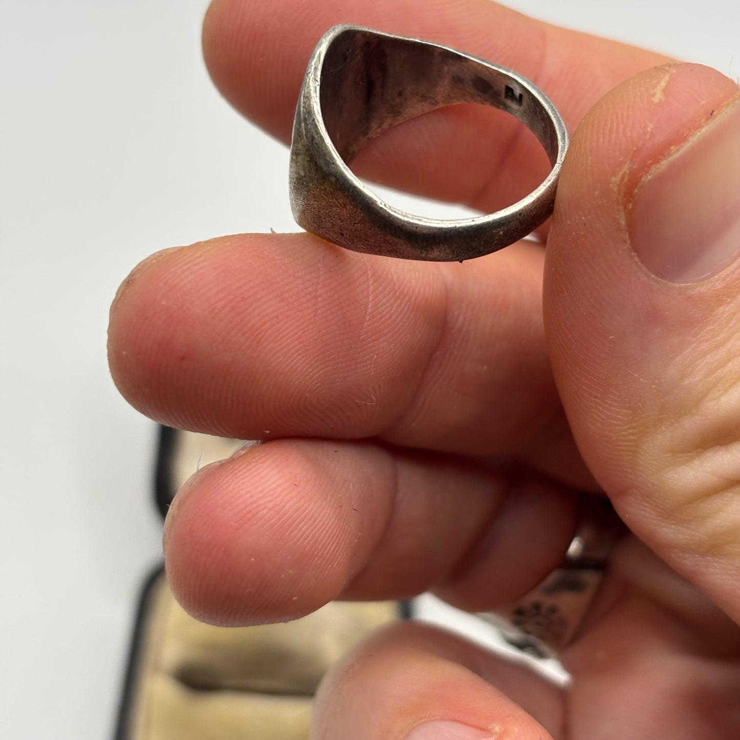 Silver Vintage Heavy Signet Ring (S)