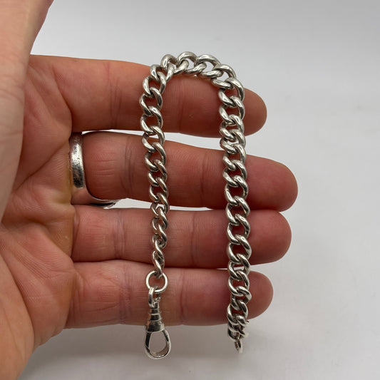 Silver 7.5” Graduated Link Bracelet