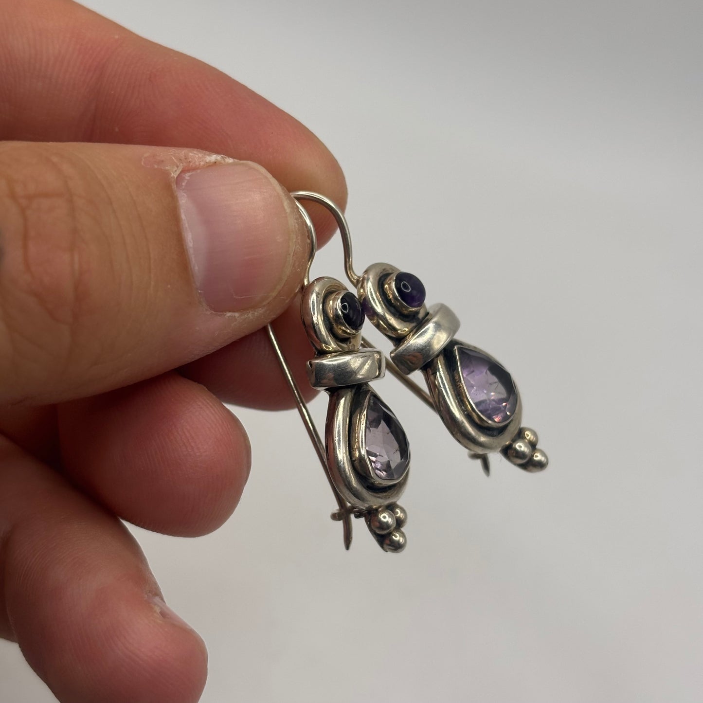 Silver Amethyst Earrings