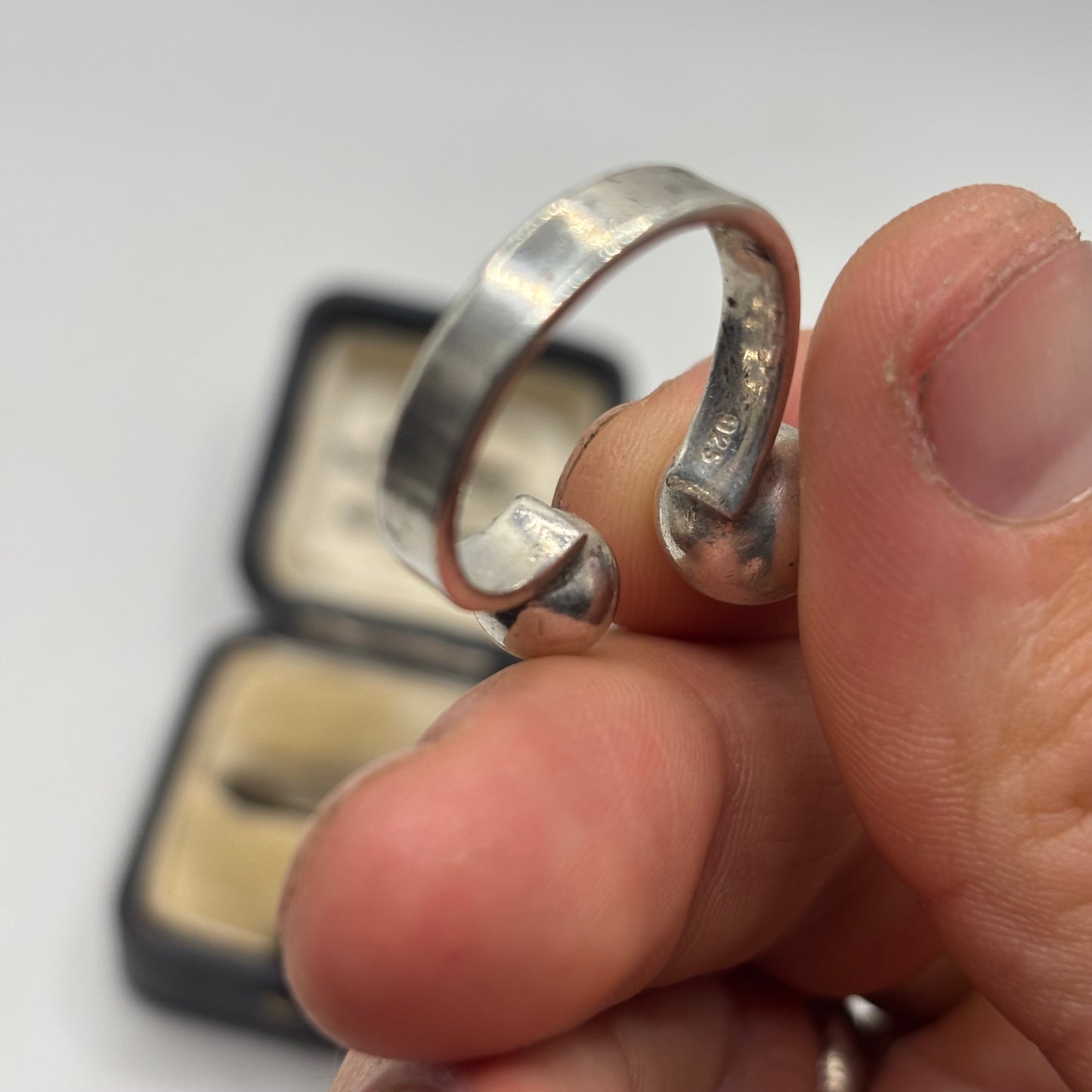Silver Abstract Ball Ring