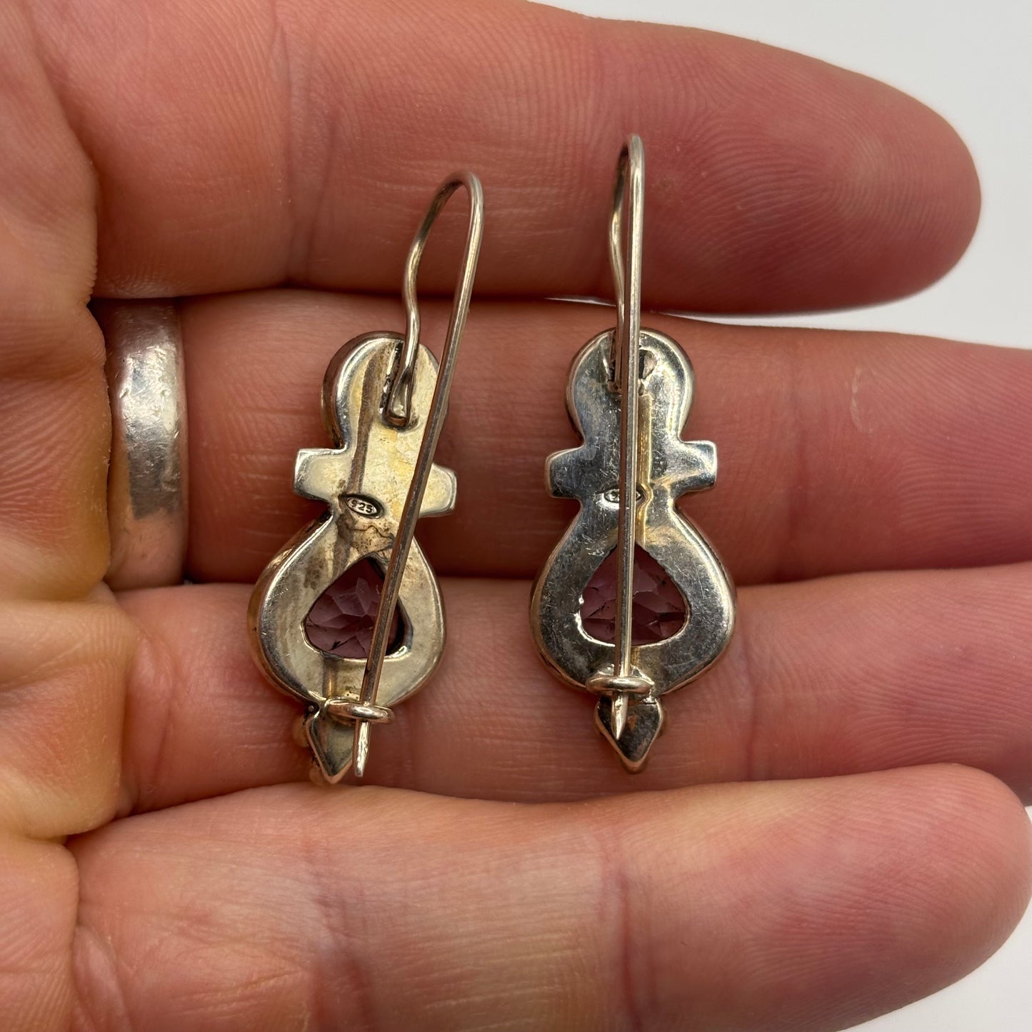 Silver Amethyst Earrings
