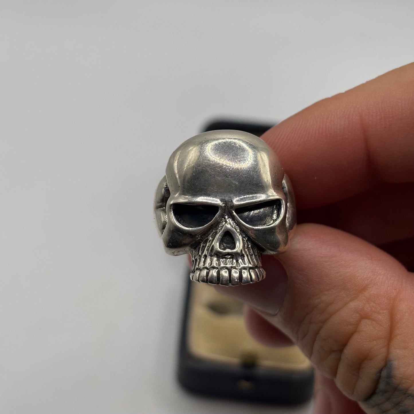 Silver Heavy Skull Ring