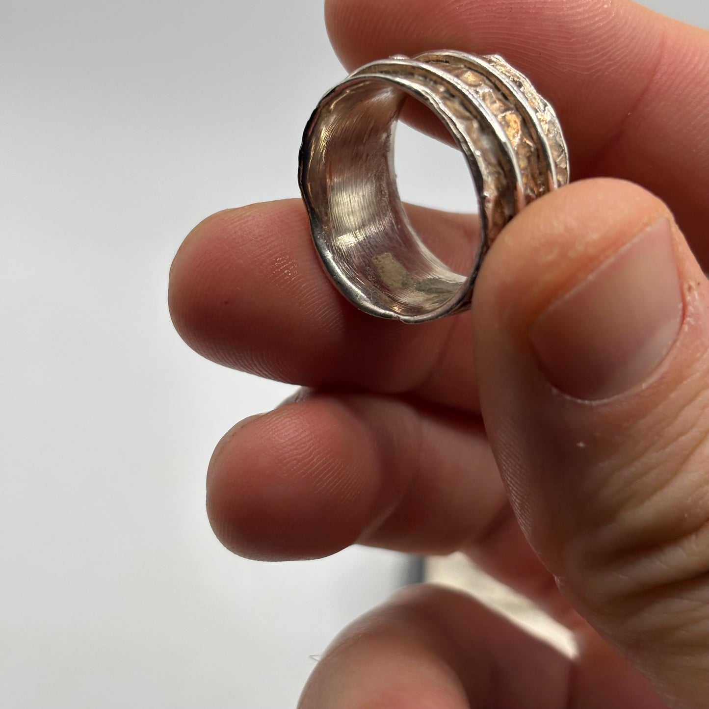 Silver Abstract Band Ring