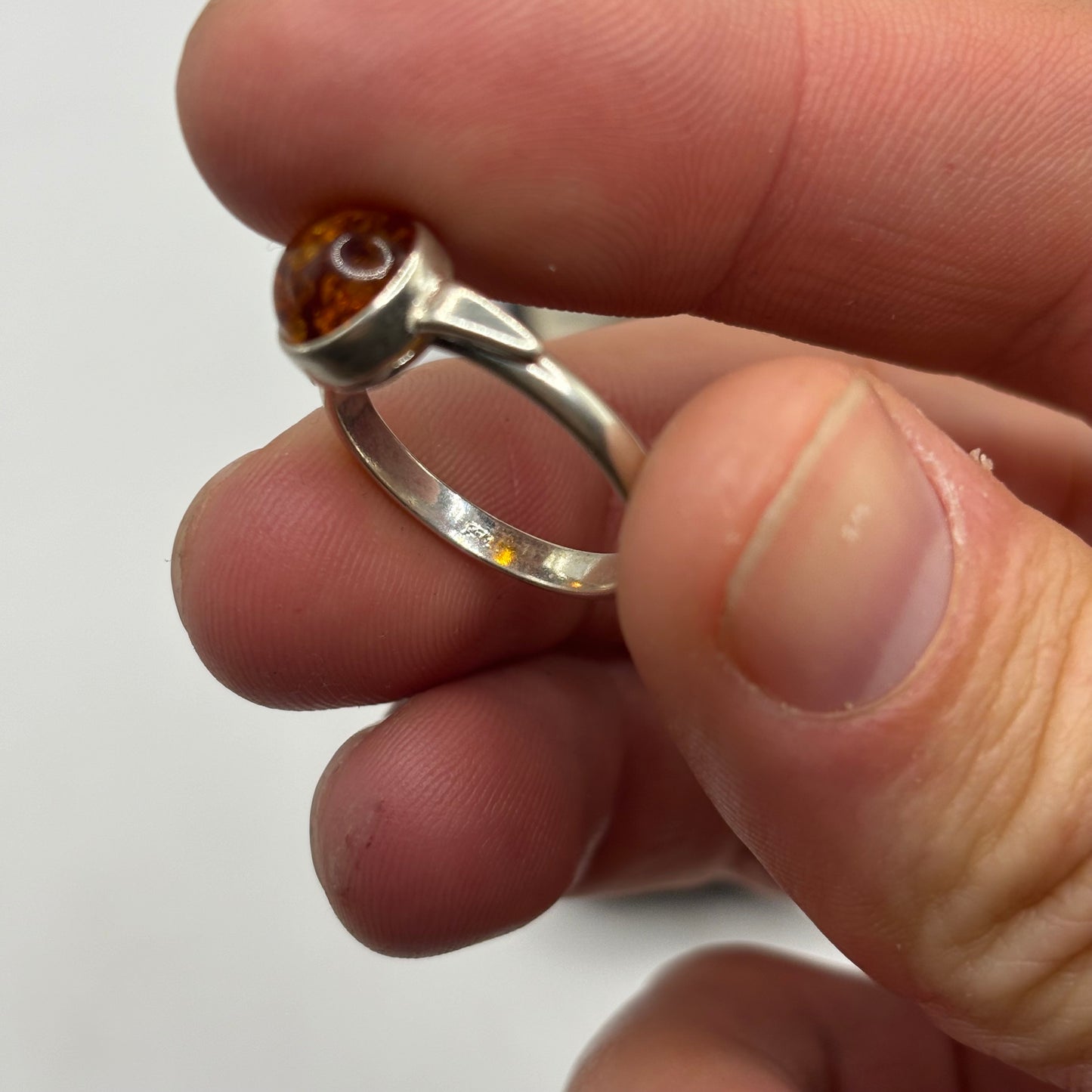 Amber Circular Ring