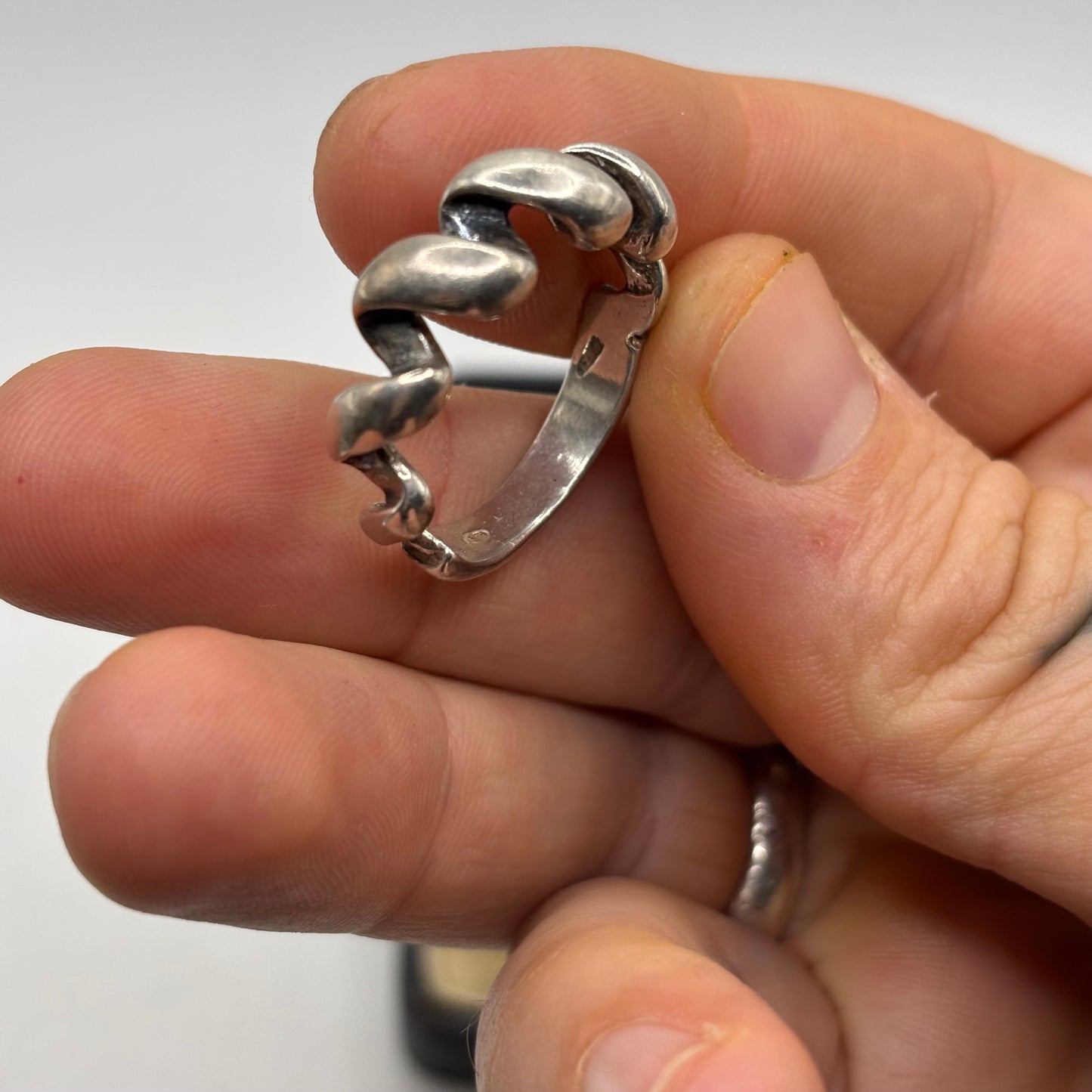 Silver Abstract Band Ring