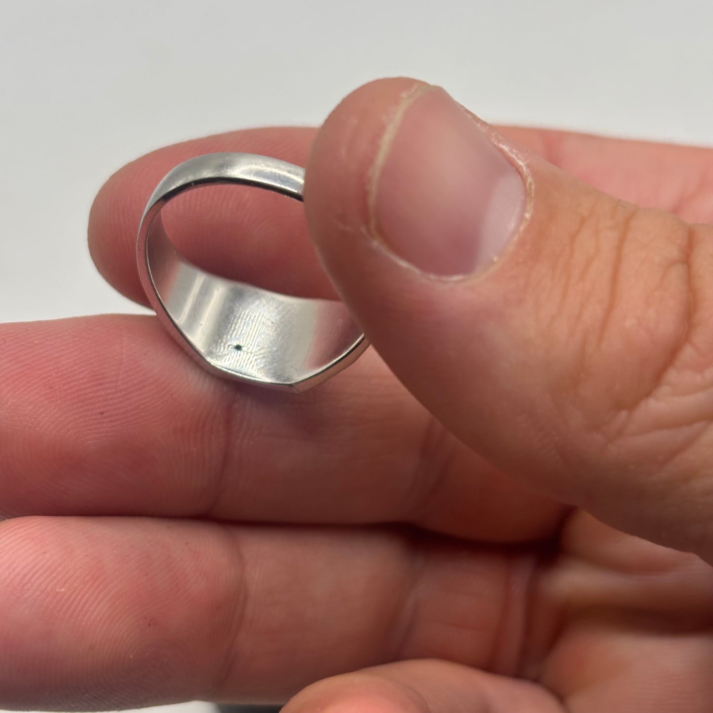 Silver Diamond Signet Ring (S 1/2)