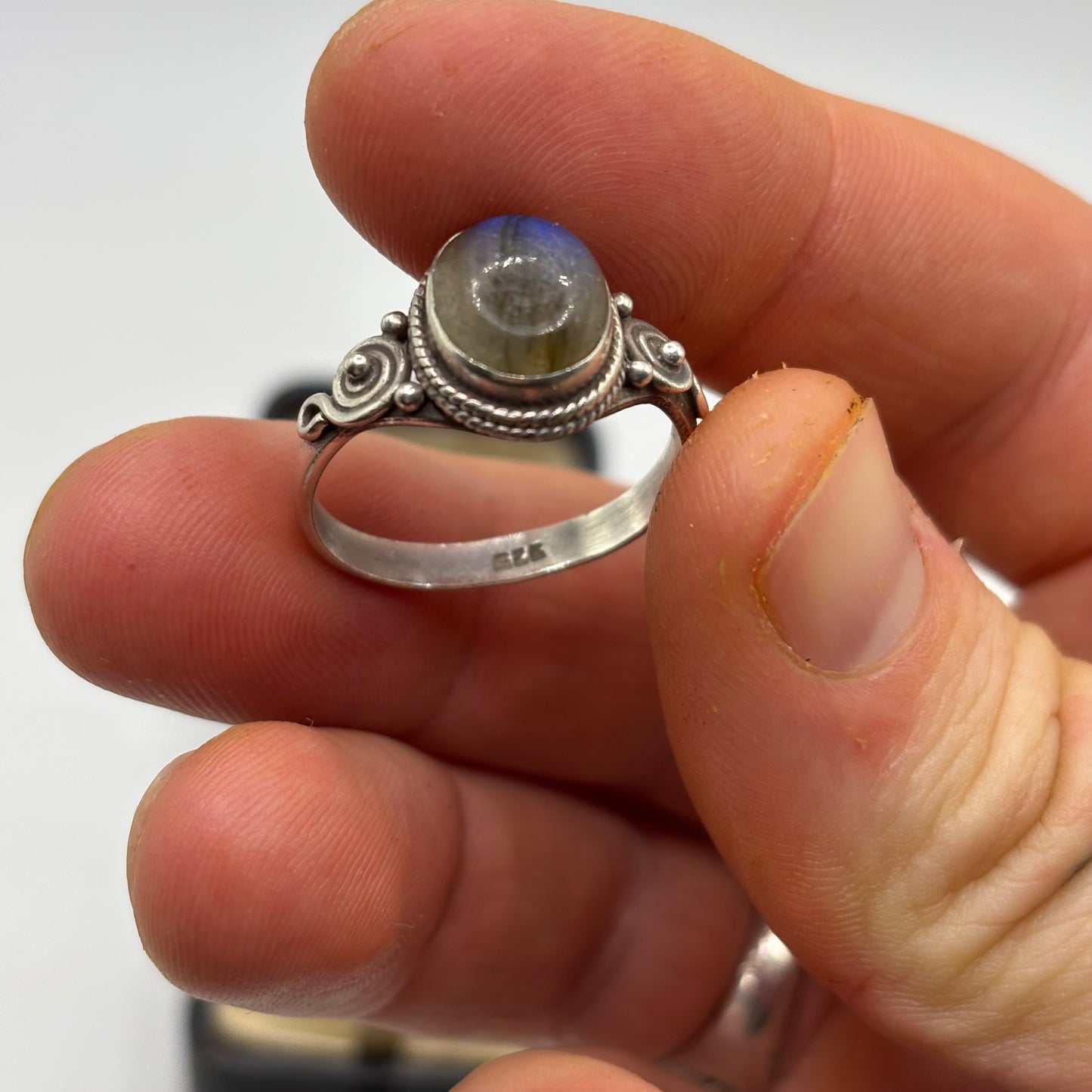 Silver Labradorite Ring