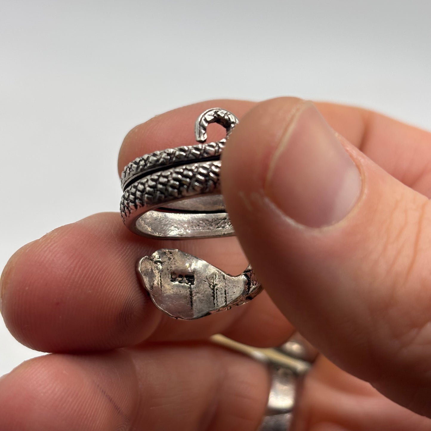 Silver Coiled Snake Ring