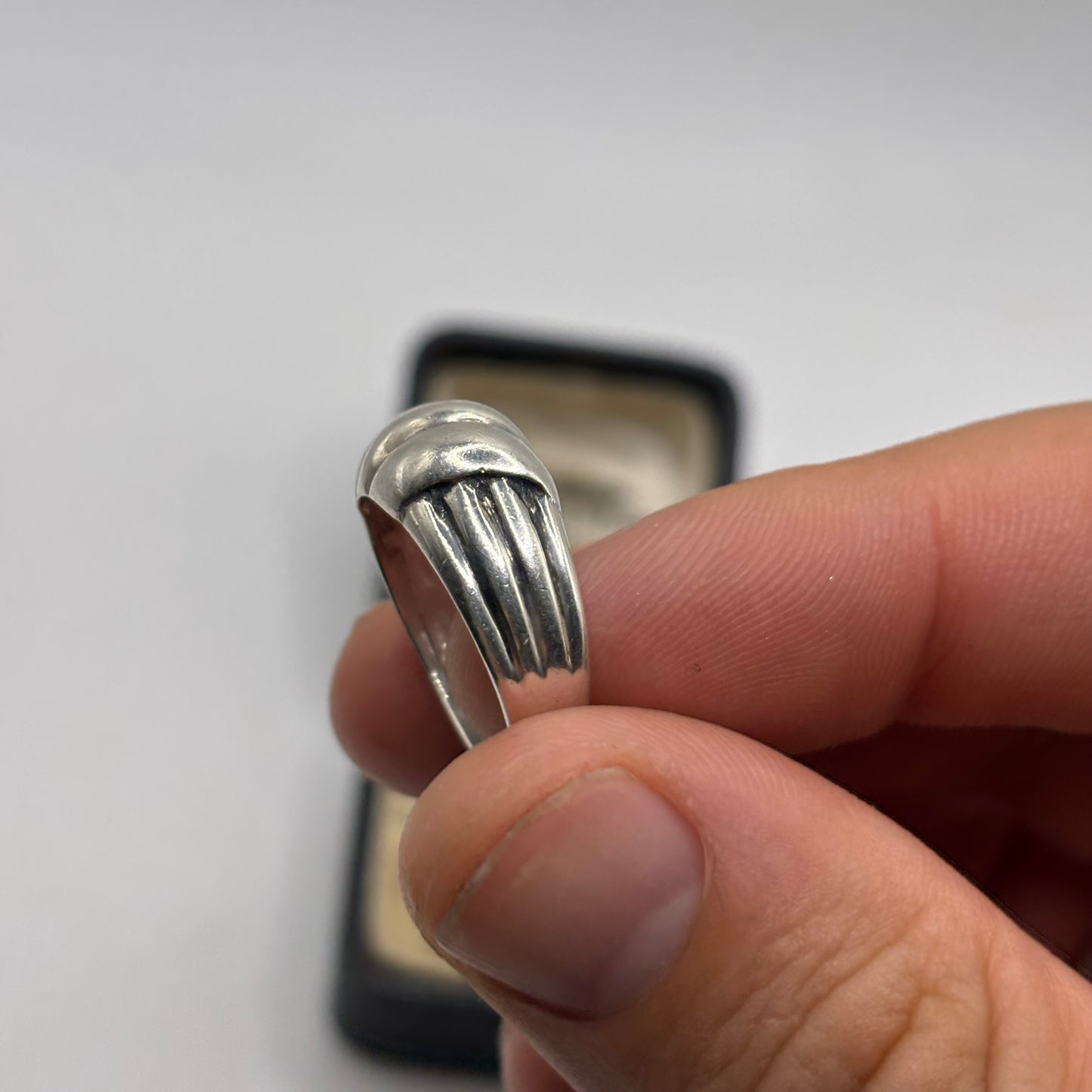 Silver Abstract Band Ring