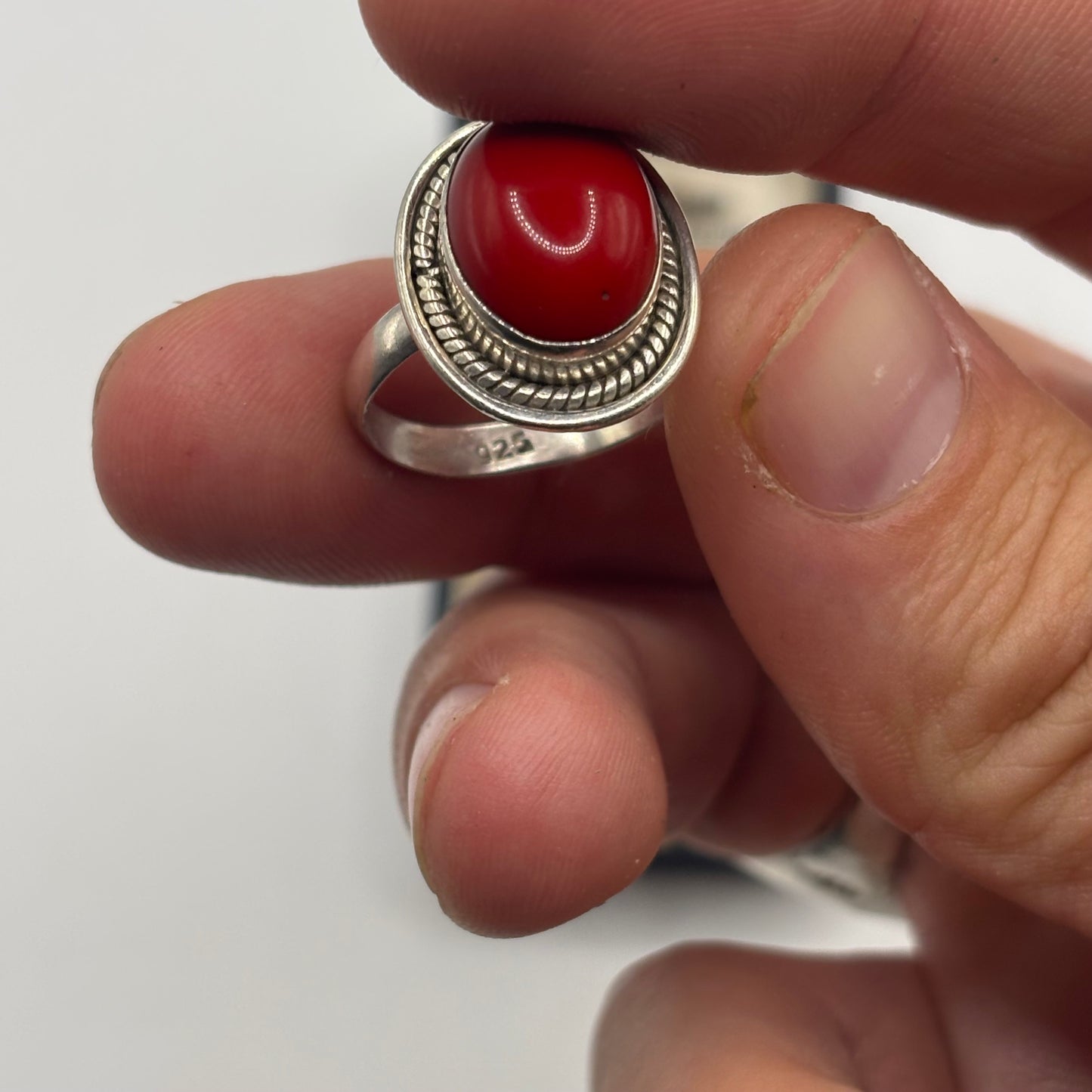 Silver Coral Ring