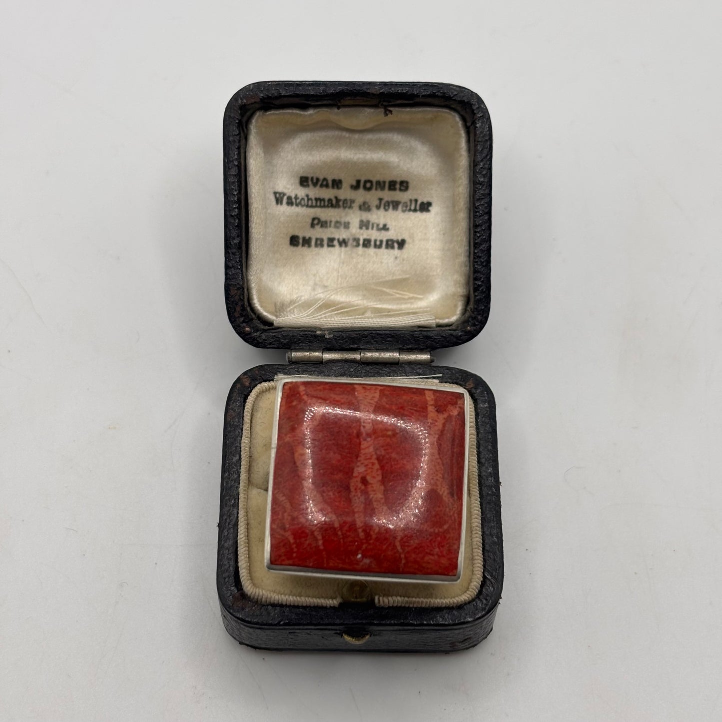 Silver Large Coral Ring