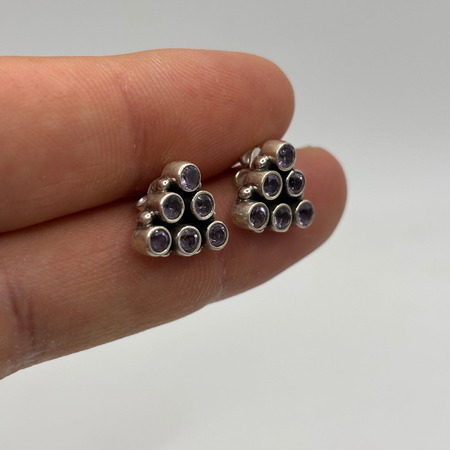 Silver Amethyst Earrings