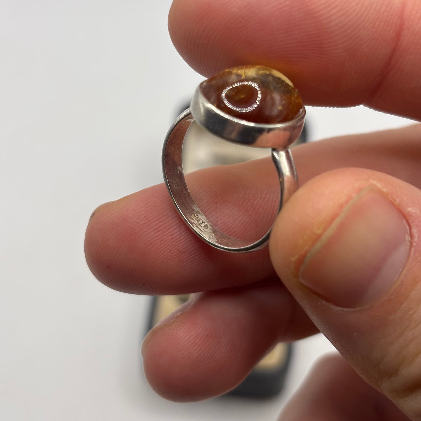 Silver Rutilated Quartz Ring