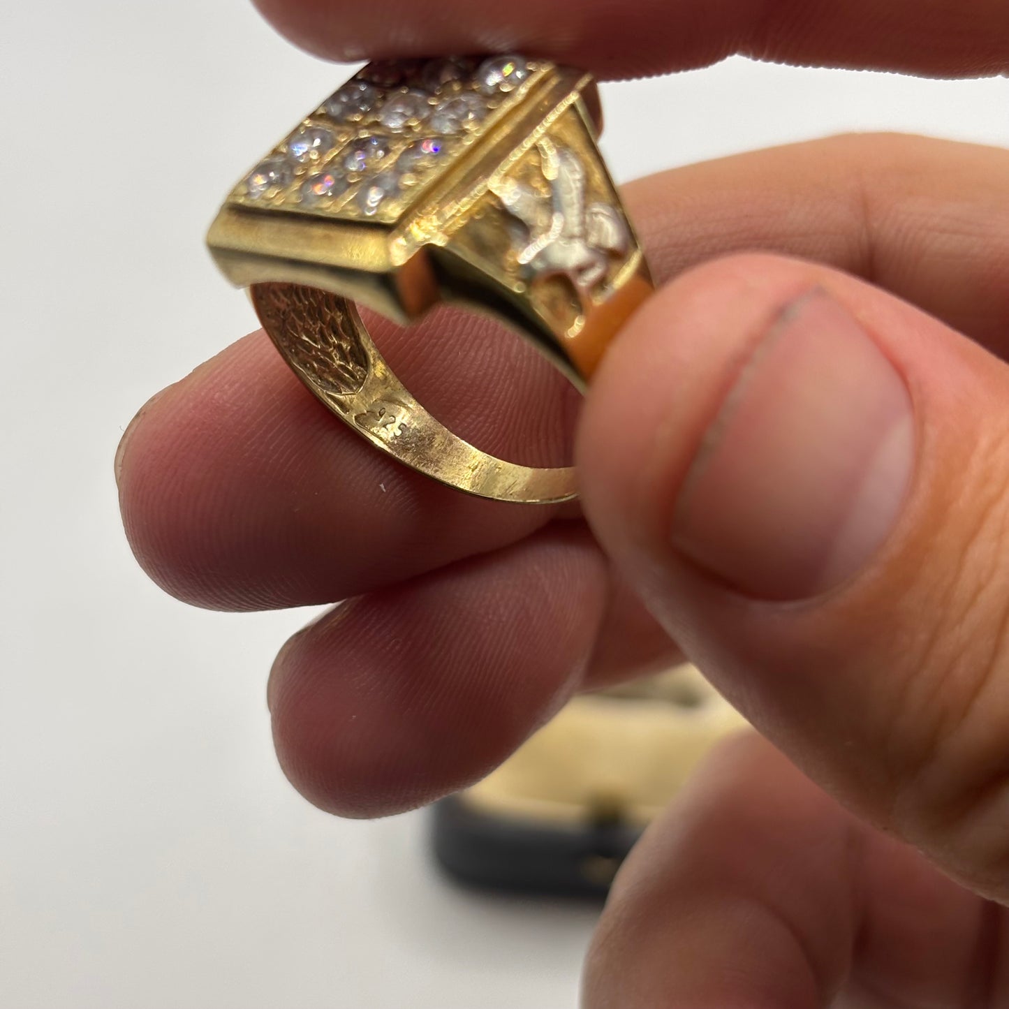 Silver Gold Plated CZ Ring (W)