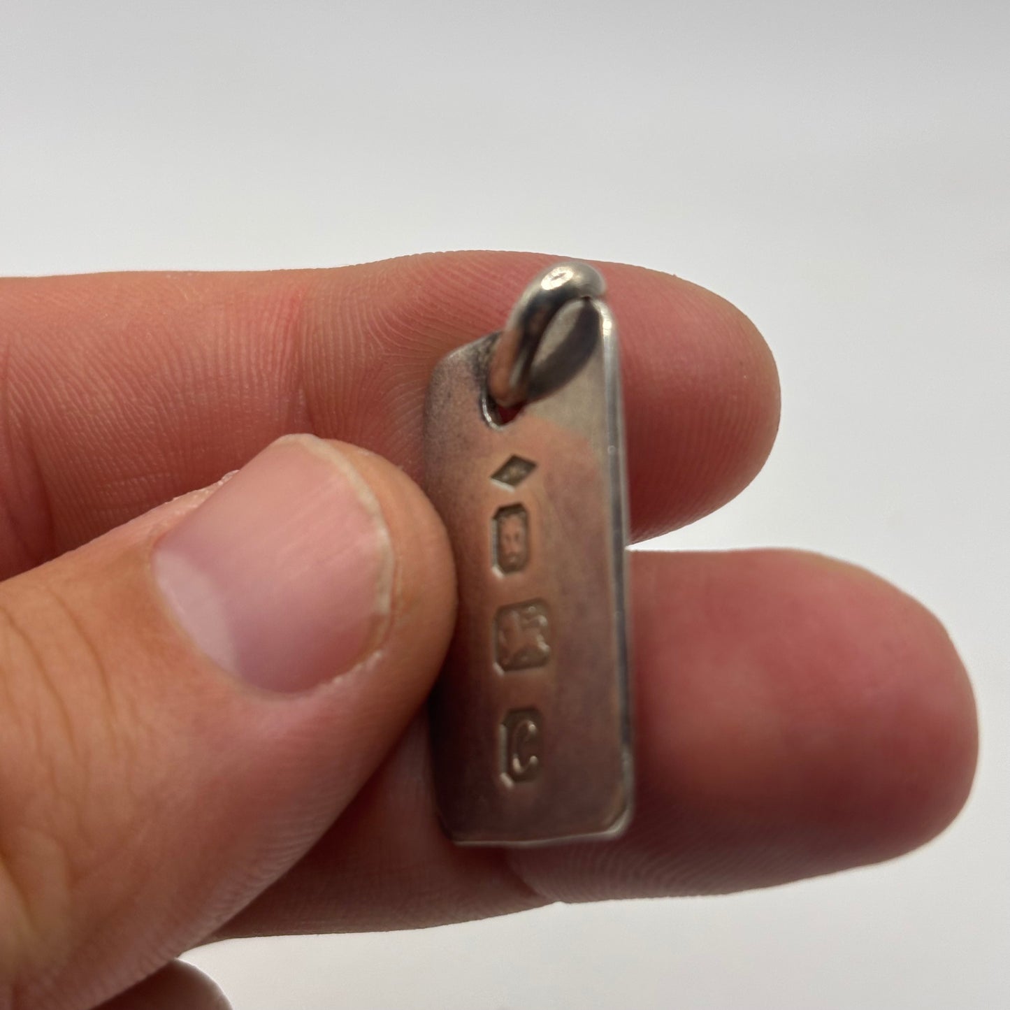 Silver Ingot Tag Pendant