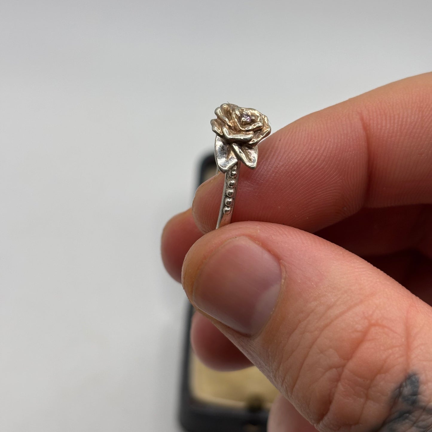 Silver Rose Disney Ring