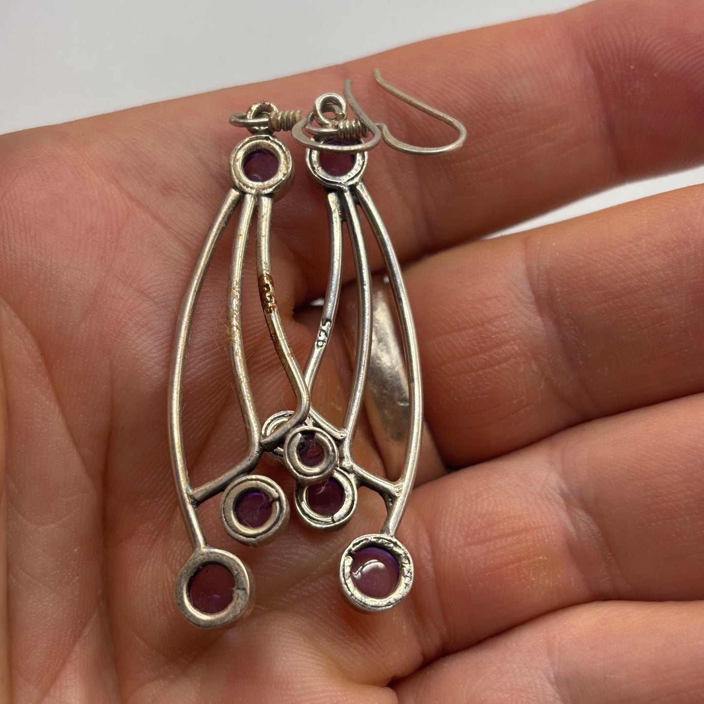 Silver Amethyst Earrings