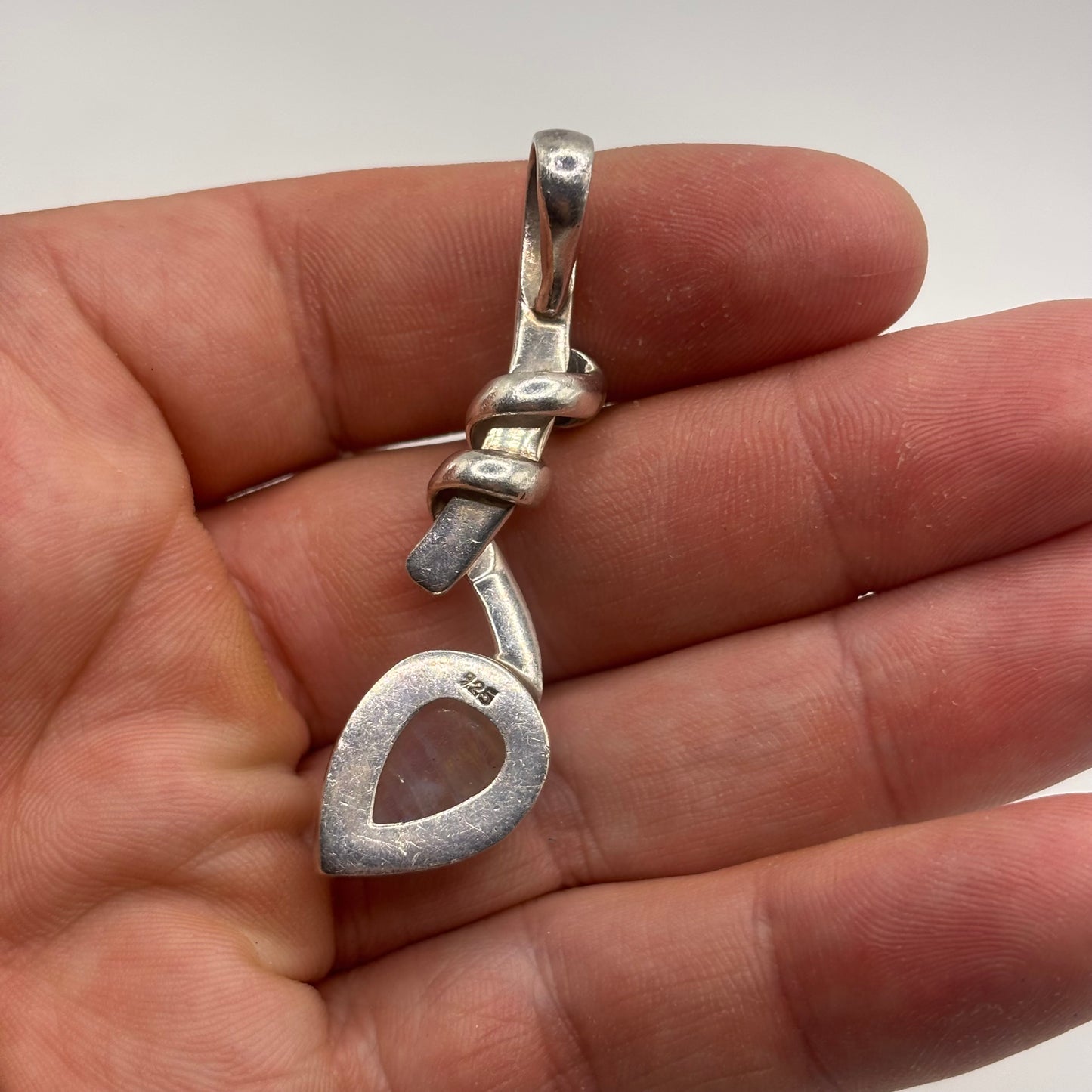 Silver Moonstone & Opal Pendant