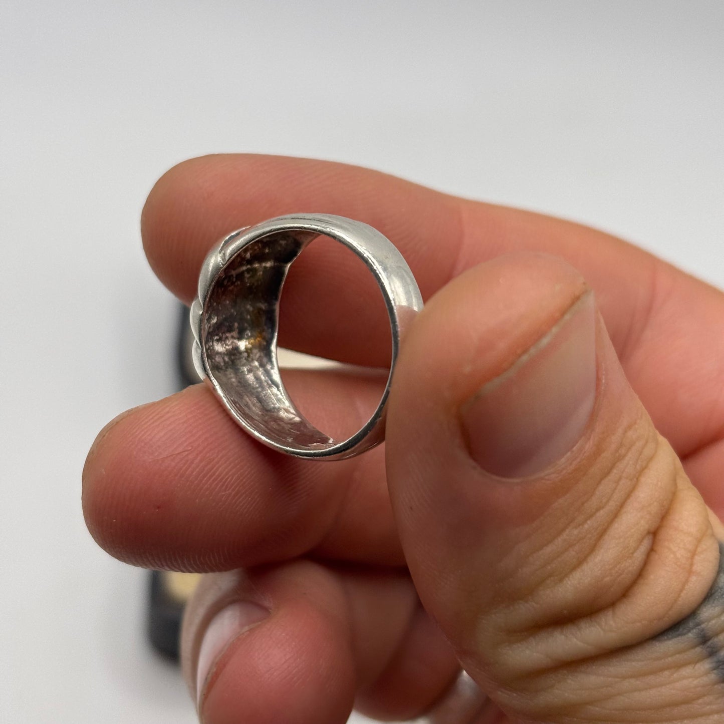 Silver Abstract Band Ring