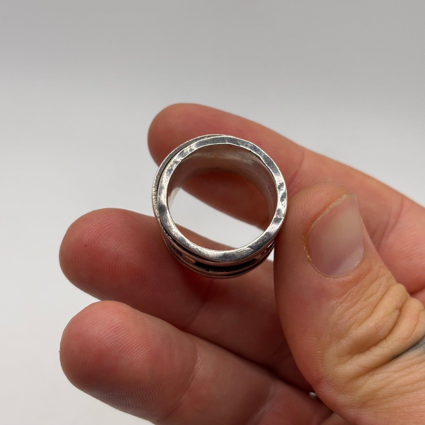 Silver Heavy Spinner Ring