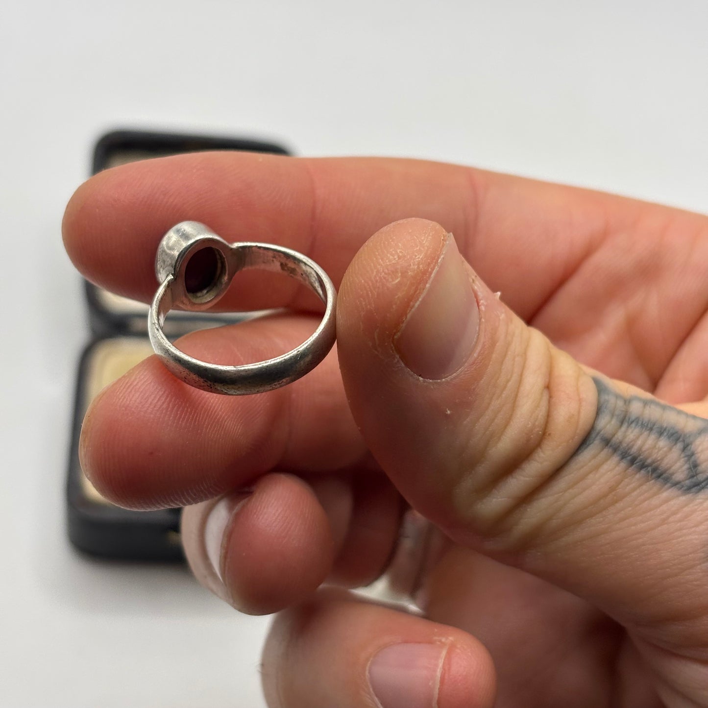 Silver Raw Ruby Ring