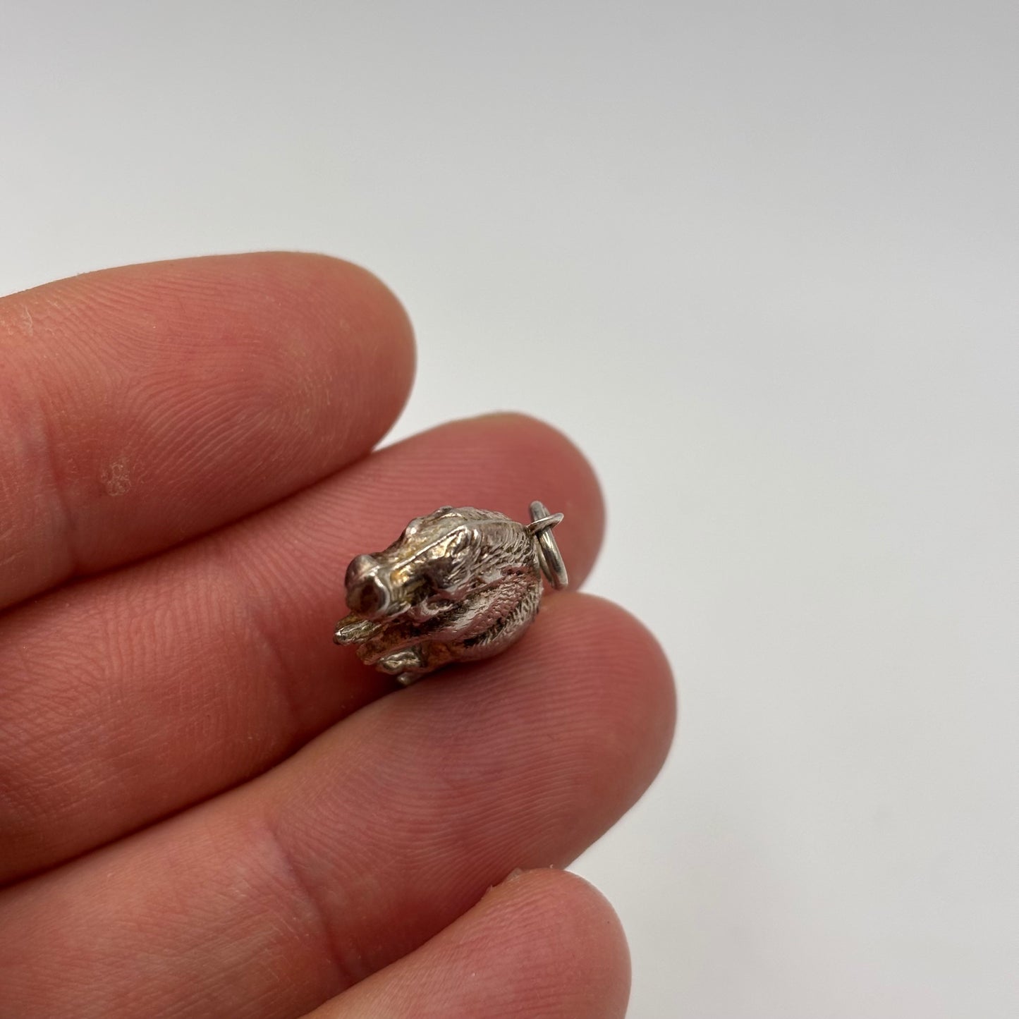 Silver Wild Boar Pendant