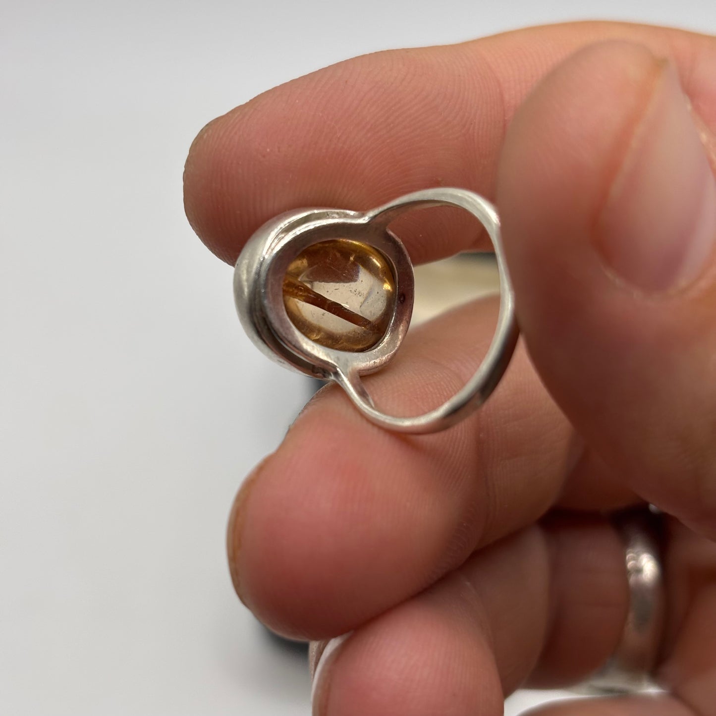 Silver Rutilated Quartz Ring (K)