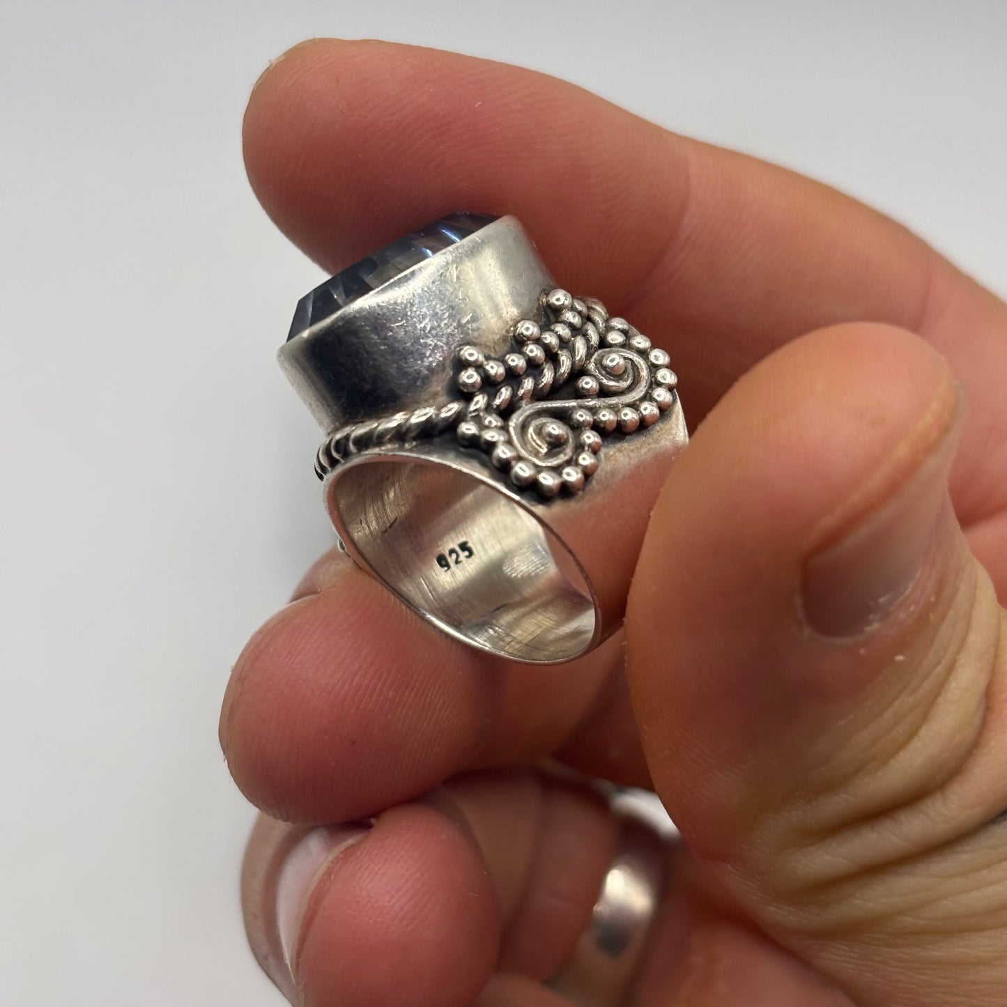 Silver Blue Topaz Ring