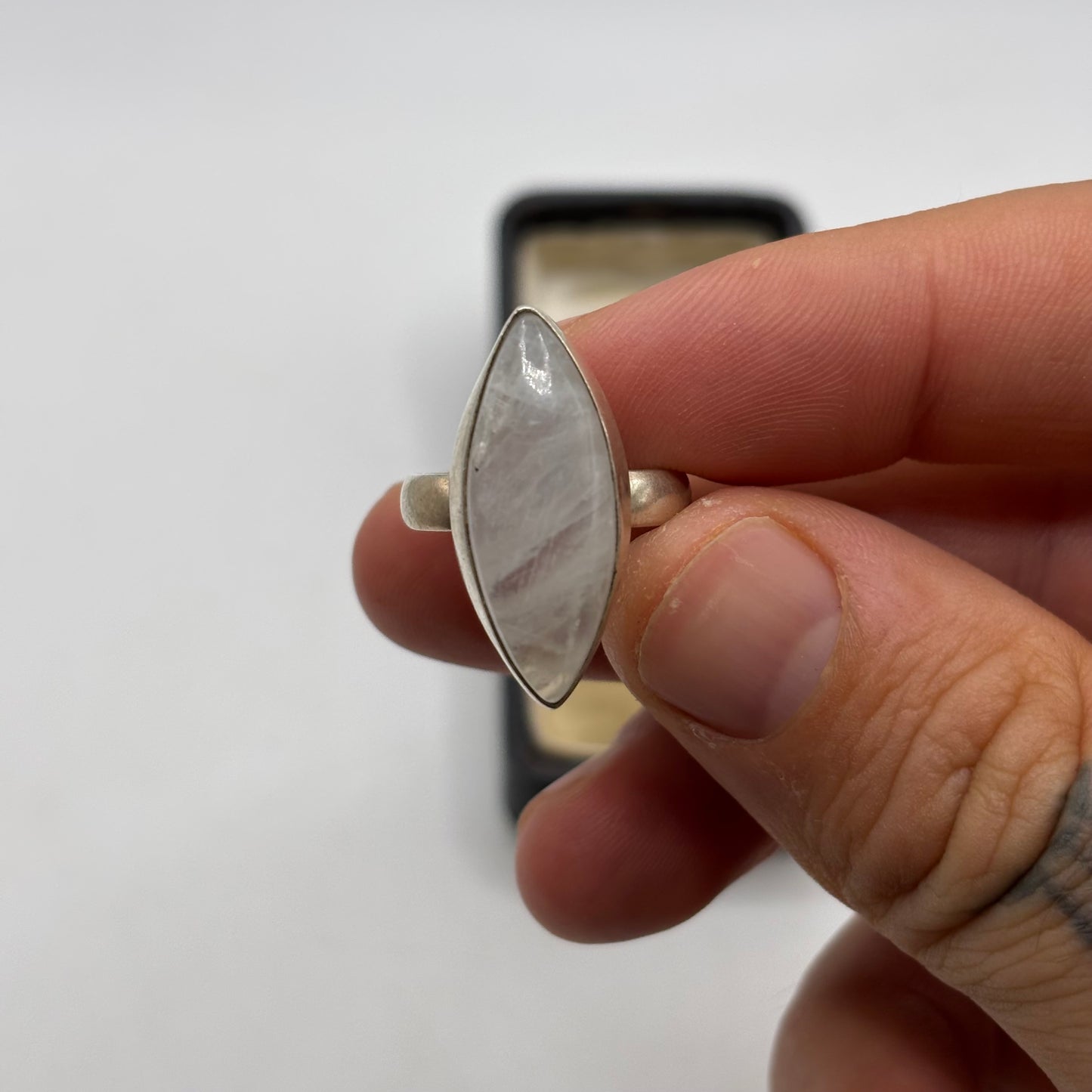 Silver Moonstone Ring